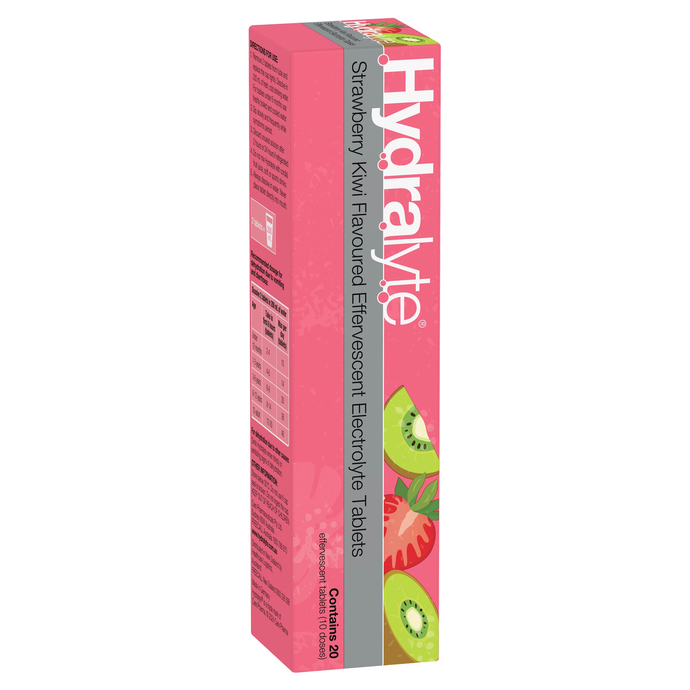 Hydralyte Effervescent Strawberry Kiwi 20 tablets - Image 12