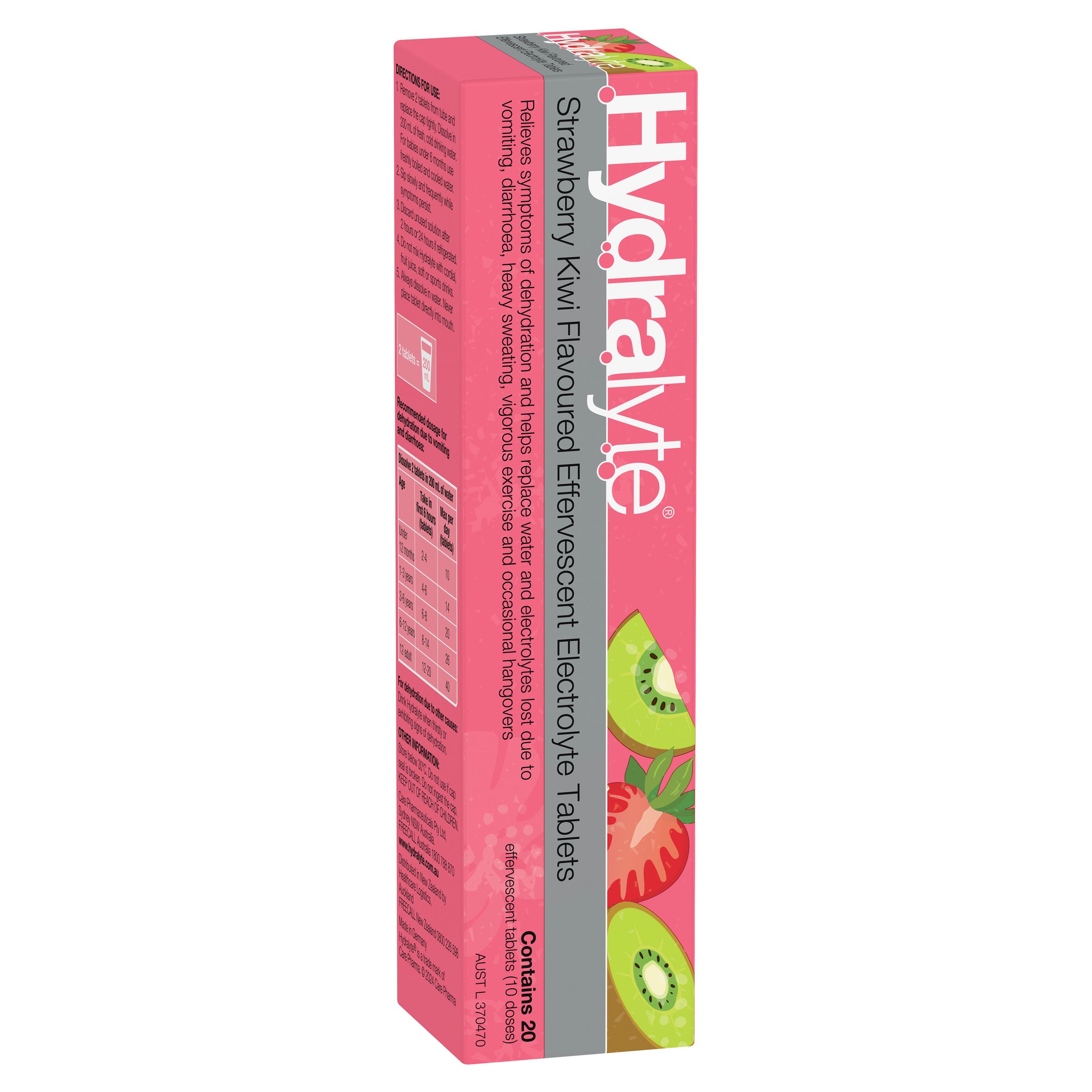 Hydralyte Effervescent Strawberry Kiwi 20 tablets - Image 15