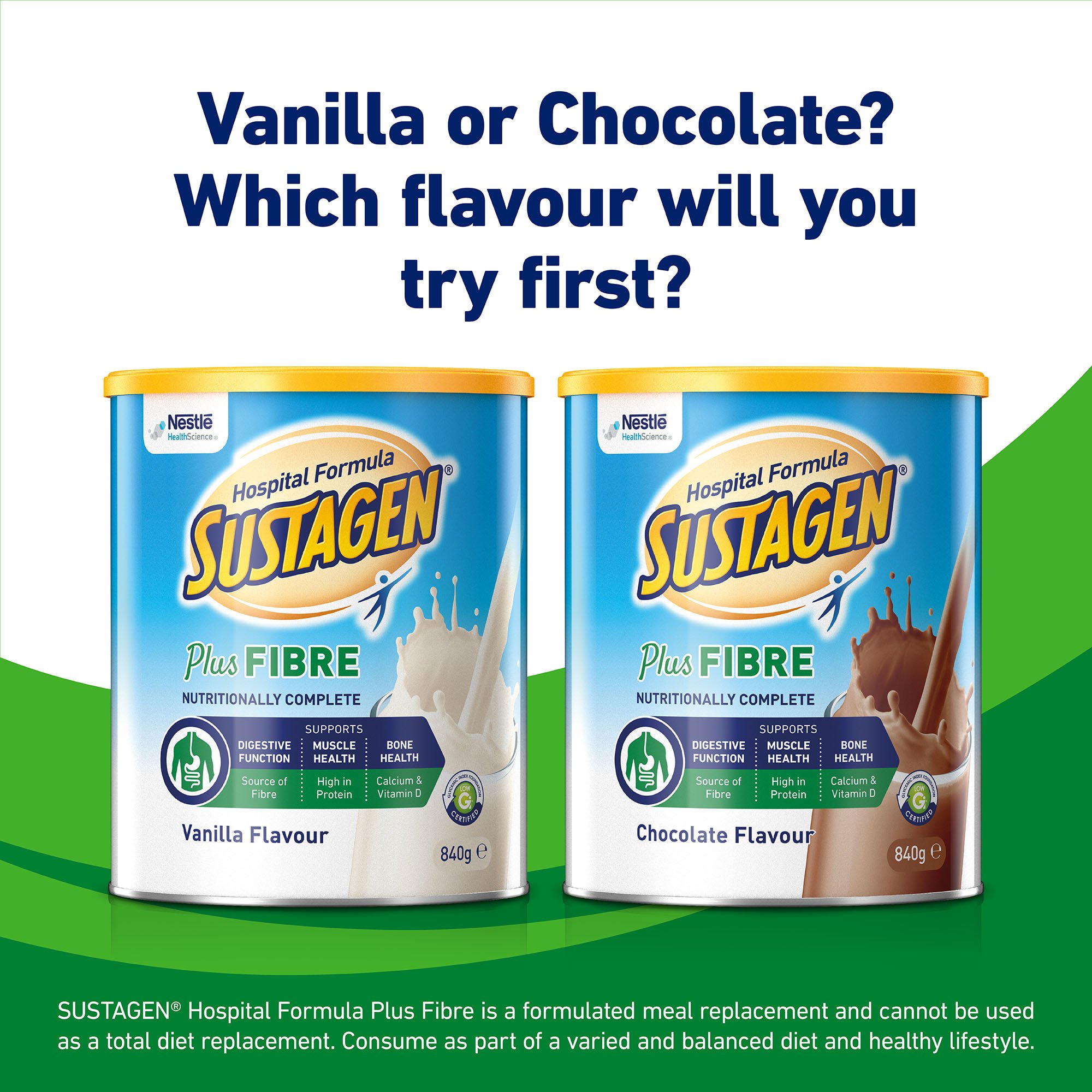 Sustagen Hospital Formula Plus Fibre Chocolate Flavour 840g - Image 7