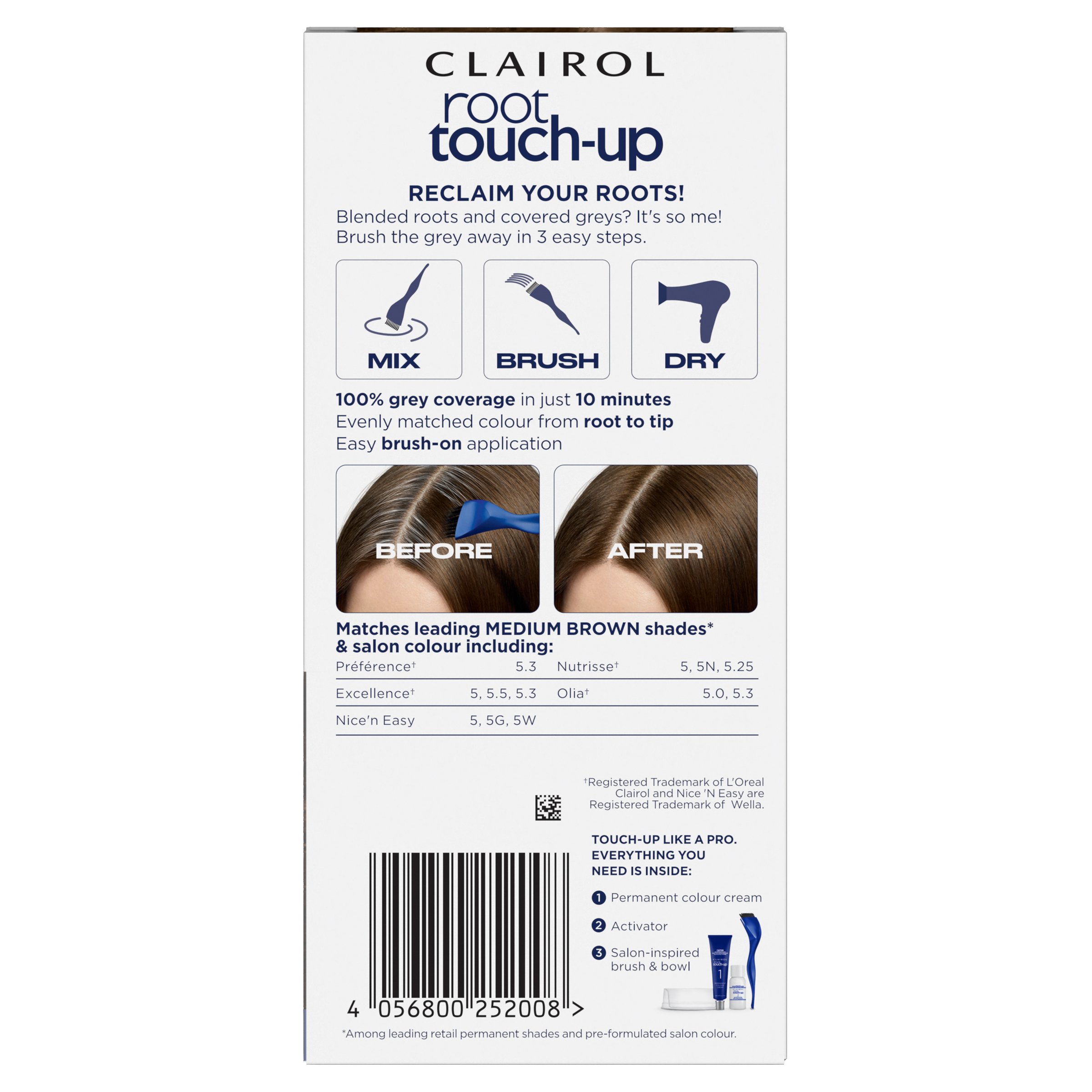 Clairol Nice'n Easy Root Touch Up 05 Medium Brown 1 pack - Image 2