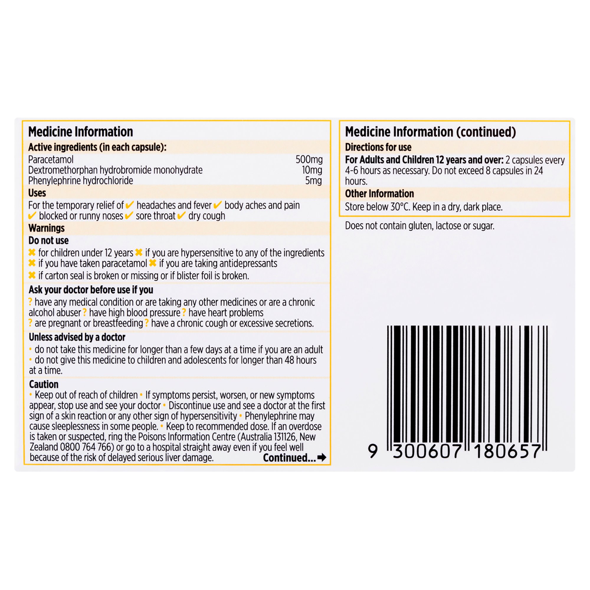 Codral Cold & Flu + Dry Cough 24 tablets - Image 2