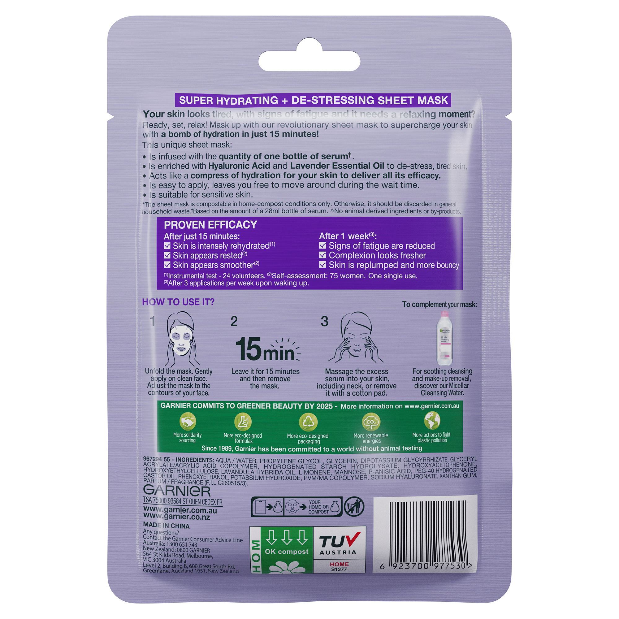Garnier SkinActive Hydra Bomb Mask Lavender 32g - Image 2