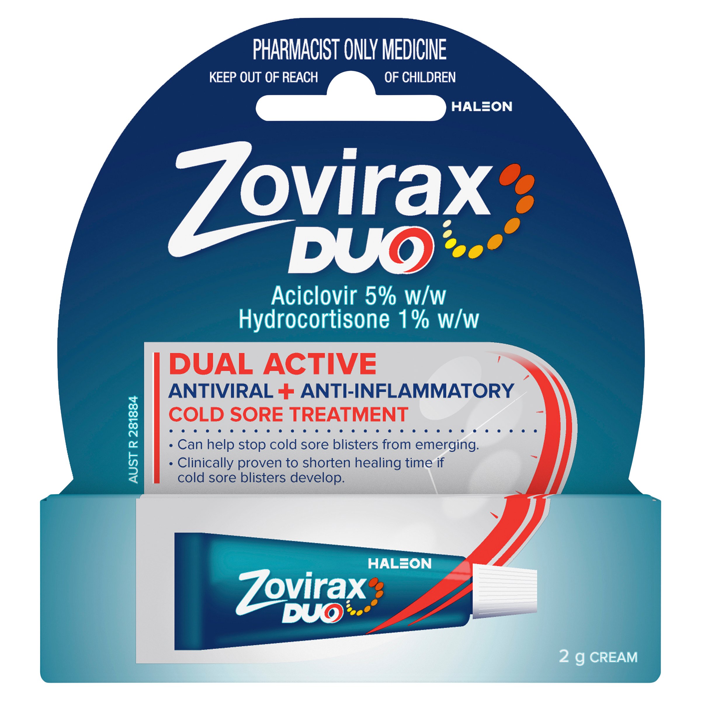 Zovirax Duo Cold Sore Cream 2g - Image 1