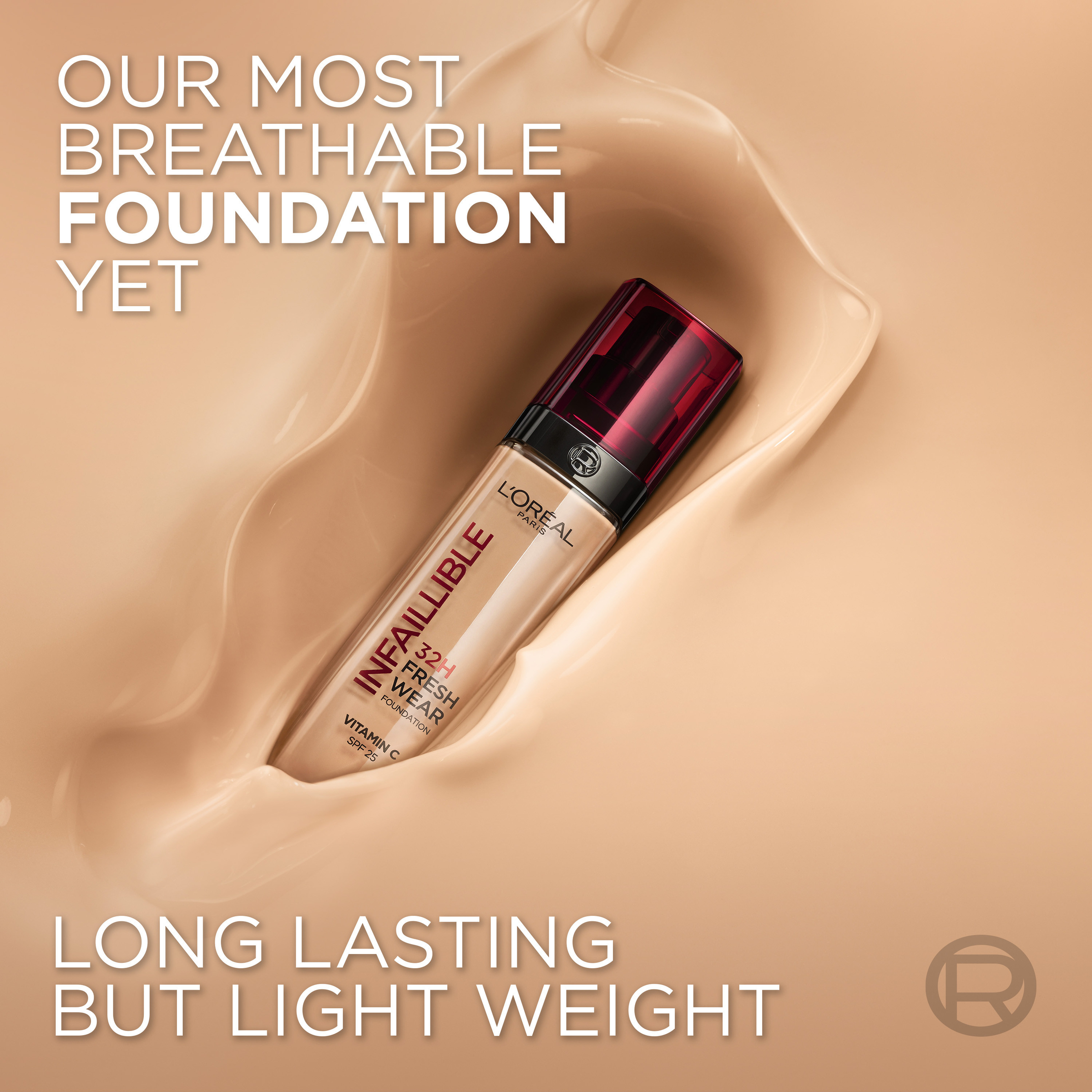 L'Oreal Paris Infallible Liquid Foundation 145 Rose Beige 1 each - Image 8