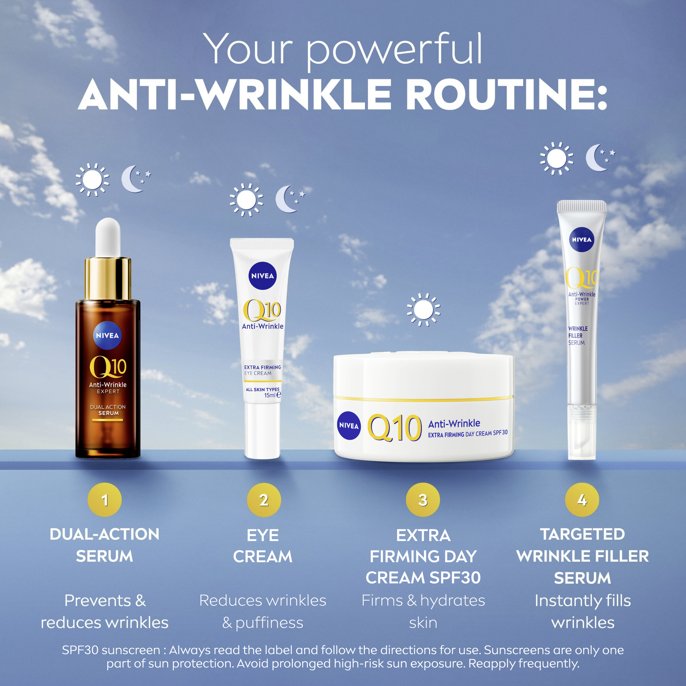 Nivea Q10 Anti-Wrinkle Extra Firming Day Cream SPF30 - 50ml - Image 6