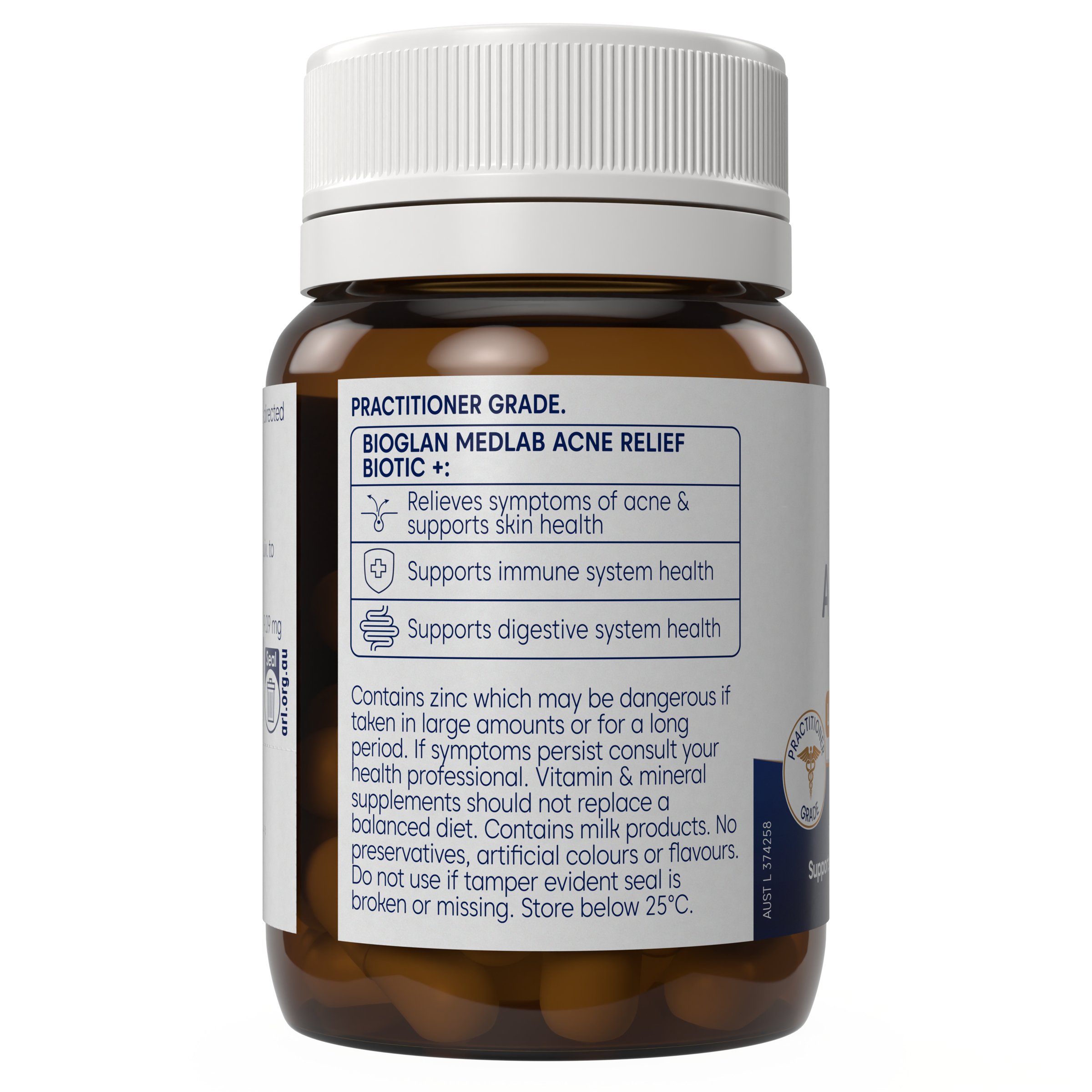 Bioglan Medlab Acne Relief Biotic 30 capsules - Image 2