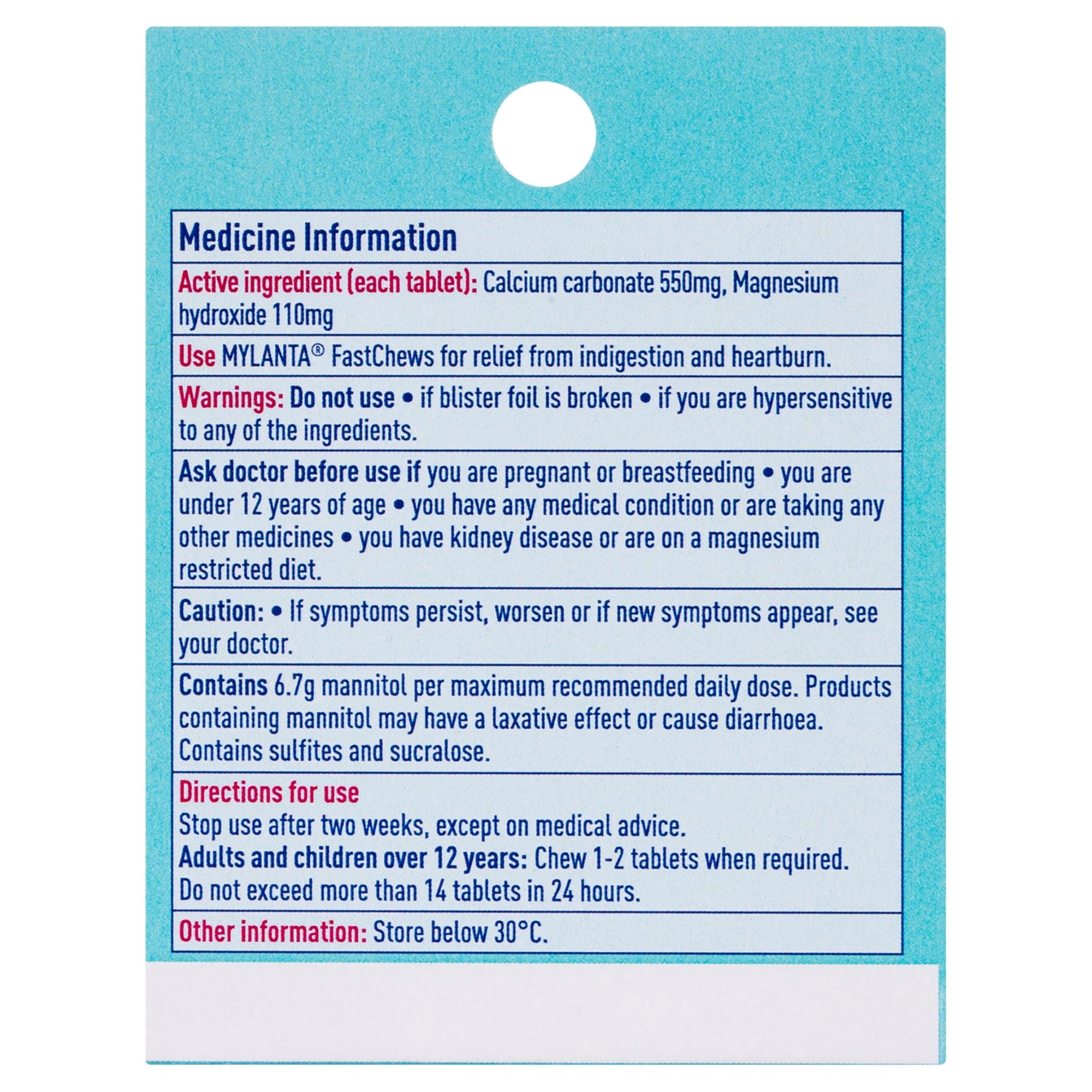 Mylanta Fast Chews 24 tablets - Image 2