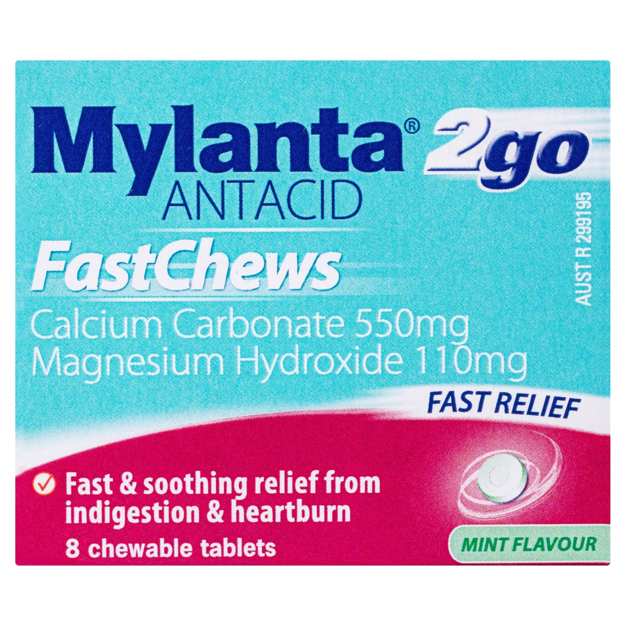 Mylanta Fast Chews 8 tablets - Image 1