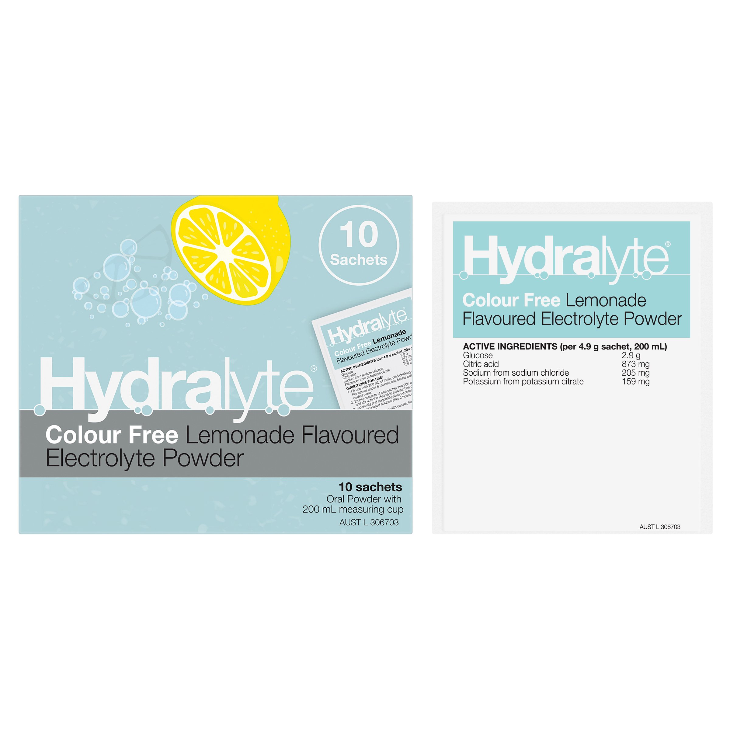 Hydralyte Electrolyte Powder Lemonade Flavoured 10 Sachets - Image 7