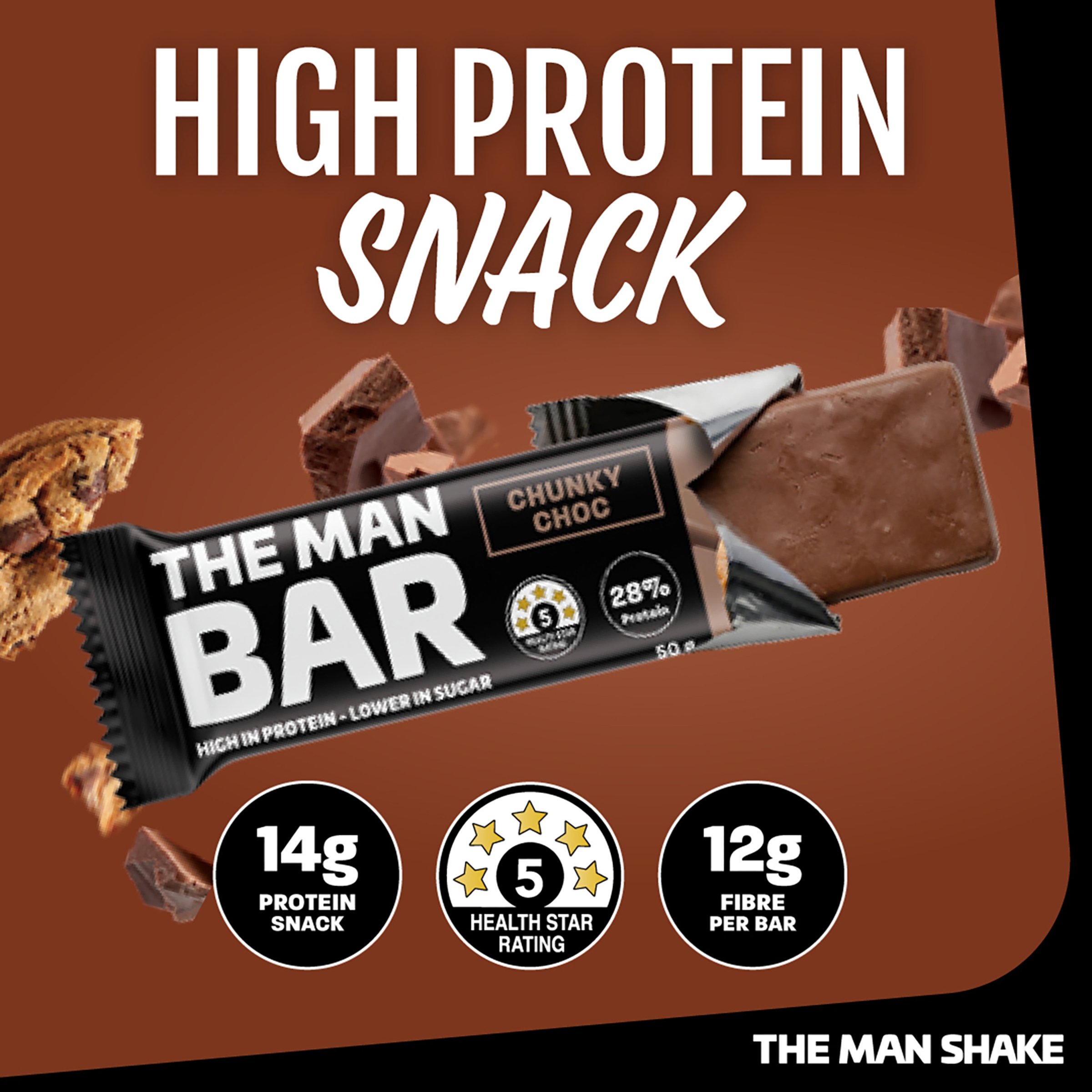 The Man Bar Chunky Choc 50g - Image 5