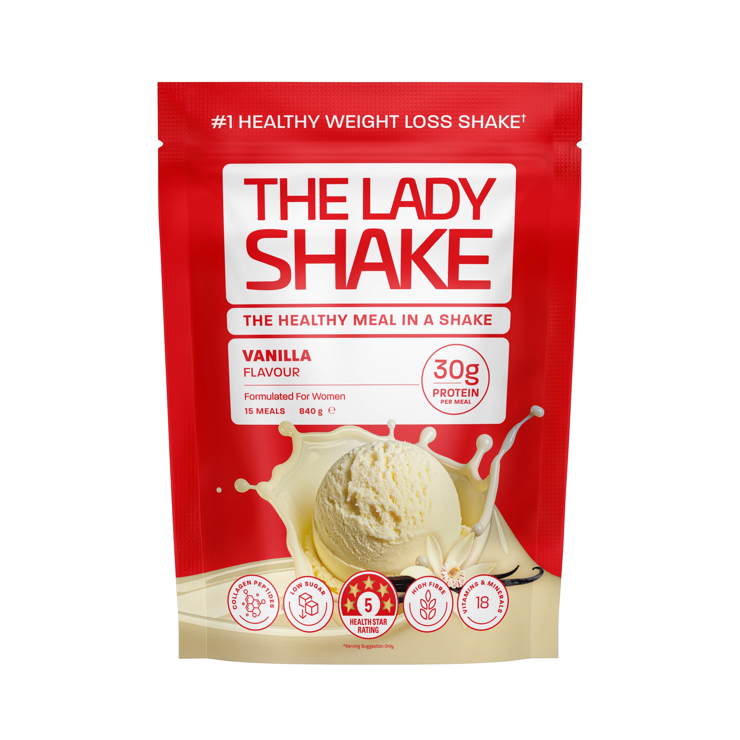 The Lady Shake Meal Replacement Vanilla 840g - Image 1
