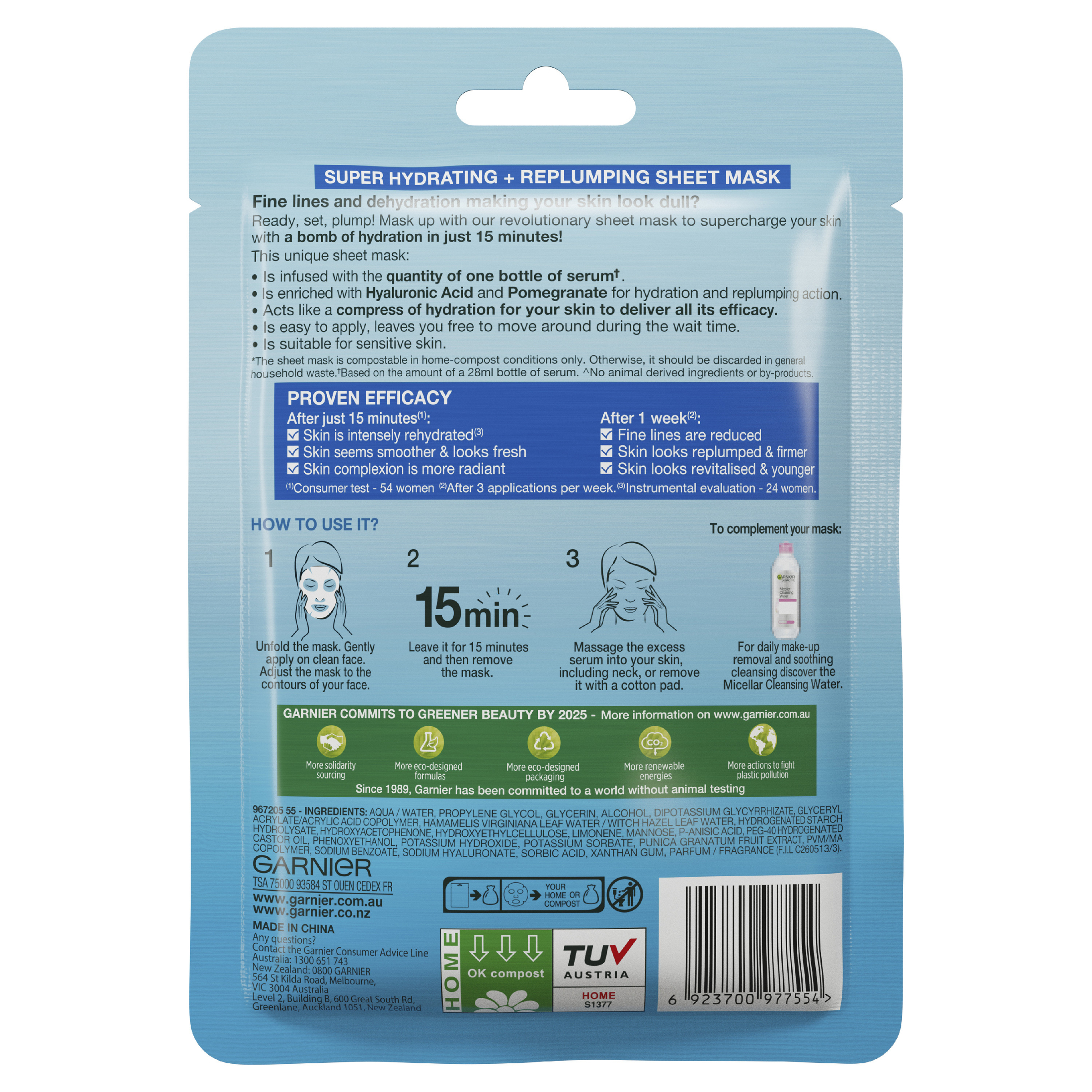 Garnier SkinActive Hydra Bomb Mask Pomegranate 32g - Image 7
