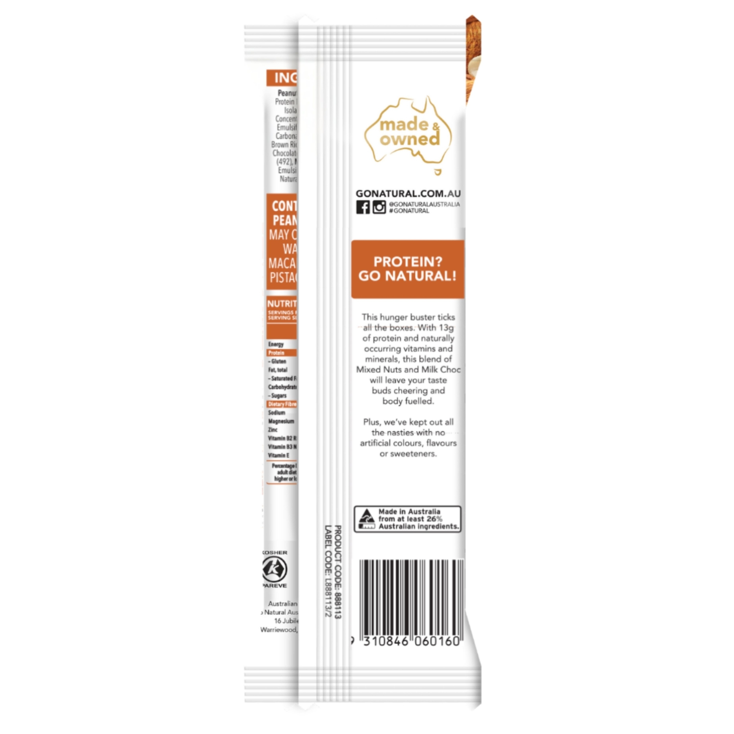 Go Natural HiProtein Nut Crunch Original 50g - Image 2