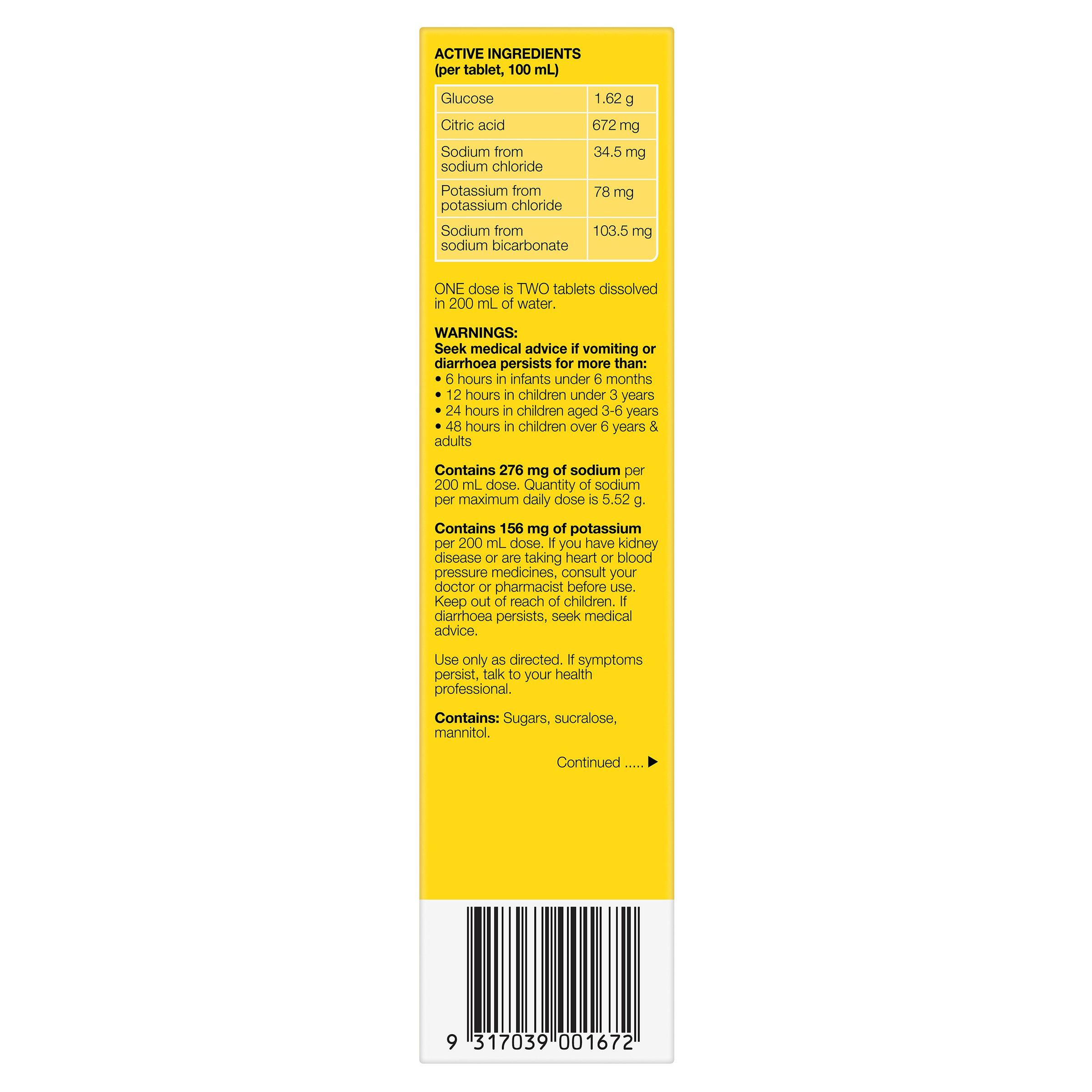 Hydralyte Effervescent Tropical 20 tablets - Image 2