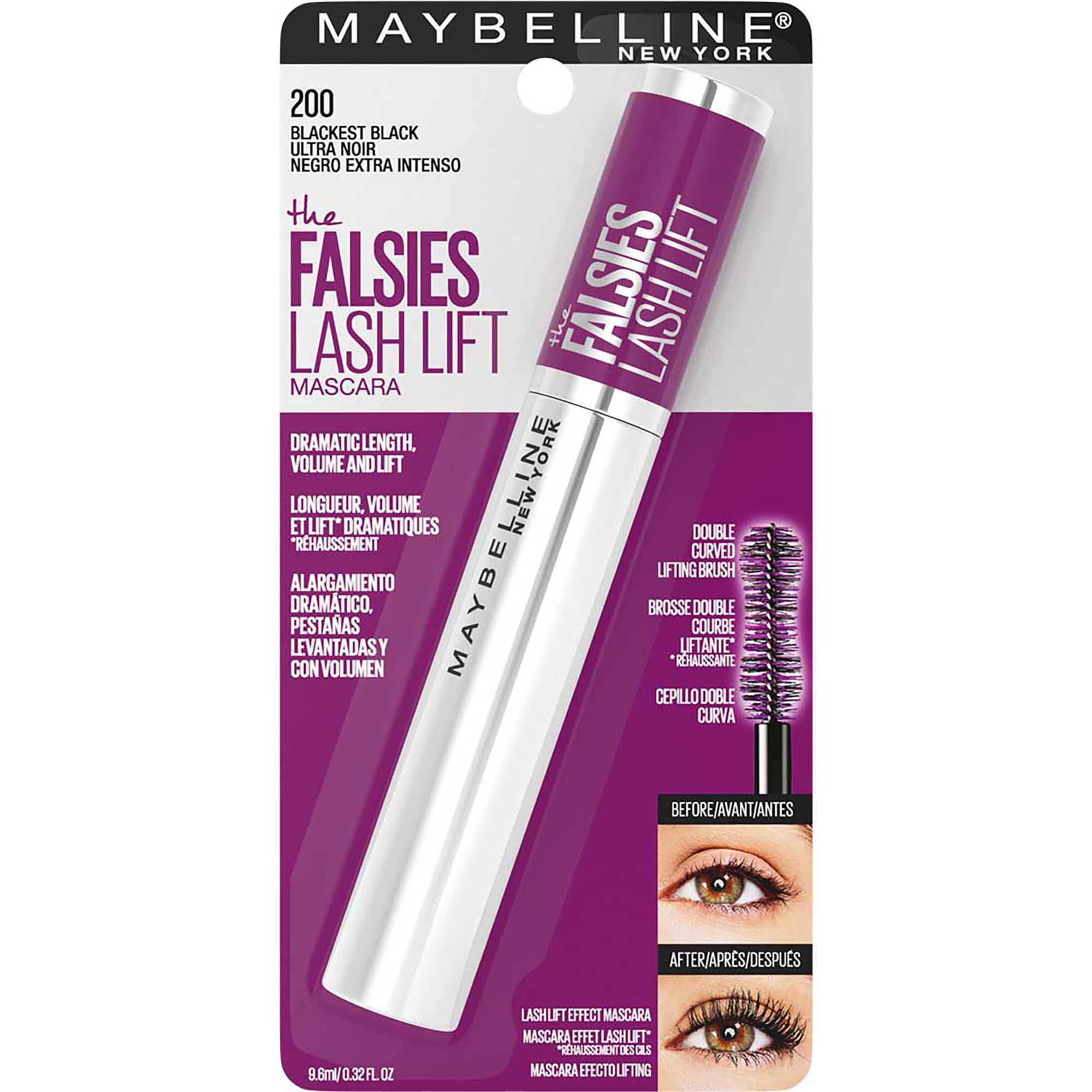 Maybelline Falsies Salon Lift Washable Mascara Blackest Black 1 each - Image 6