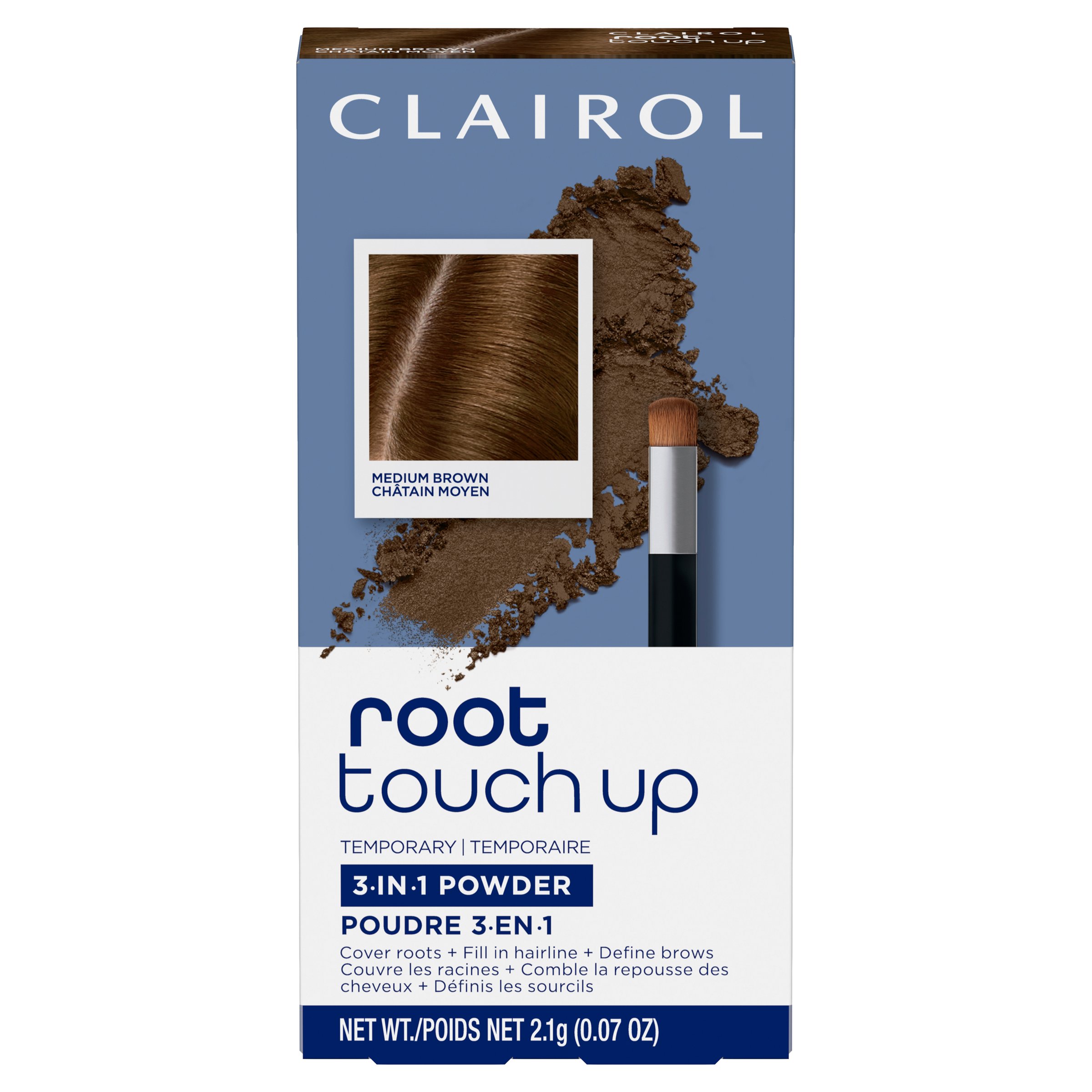 Clairol Root Touch Up Powder Medium Brown 1 pack - Image 1
