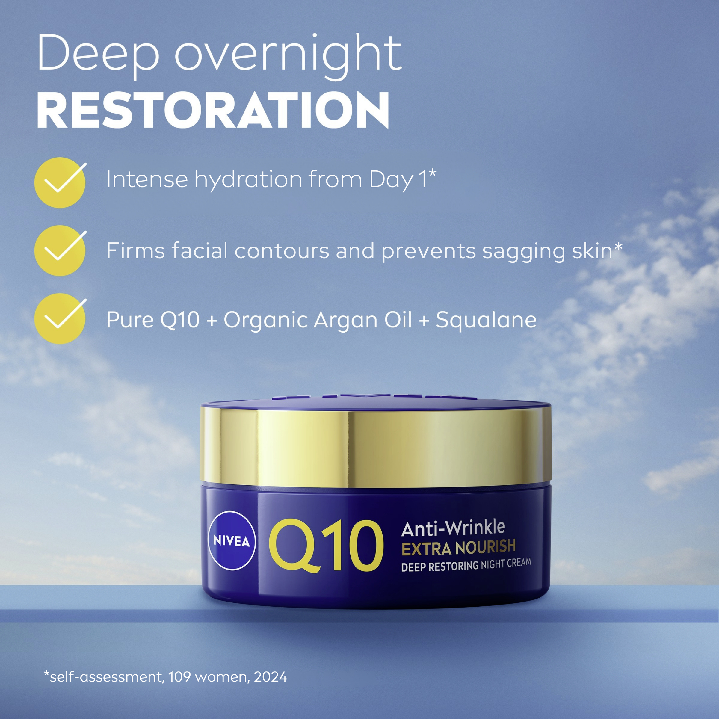 Nivea Q10 Deep Restoring Night Cream 50ml - Image 6