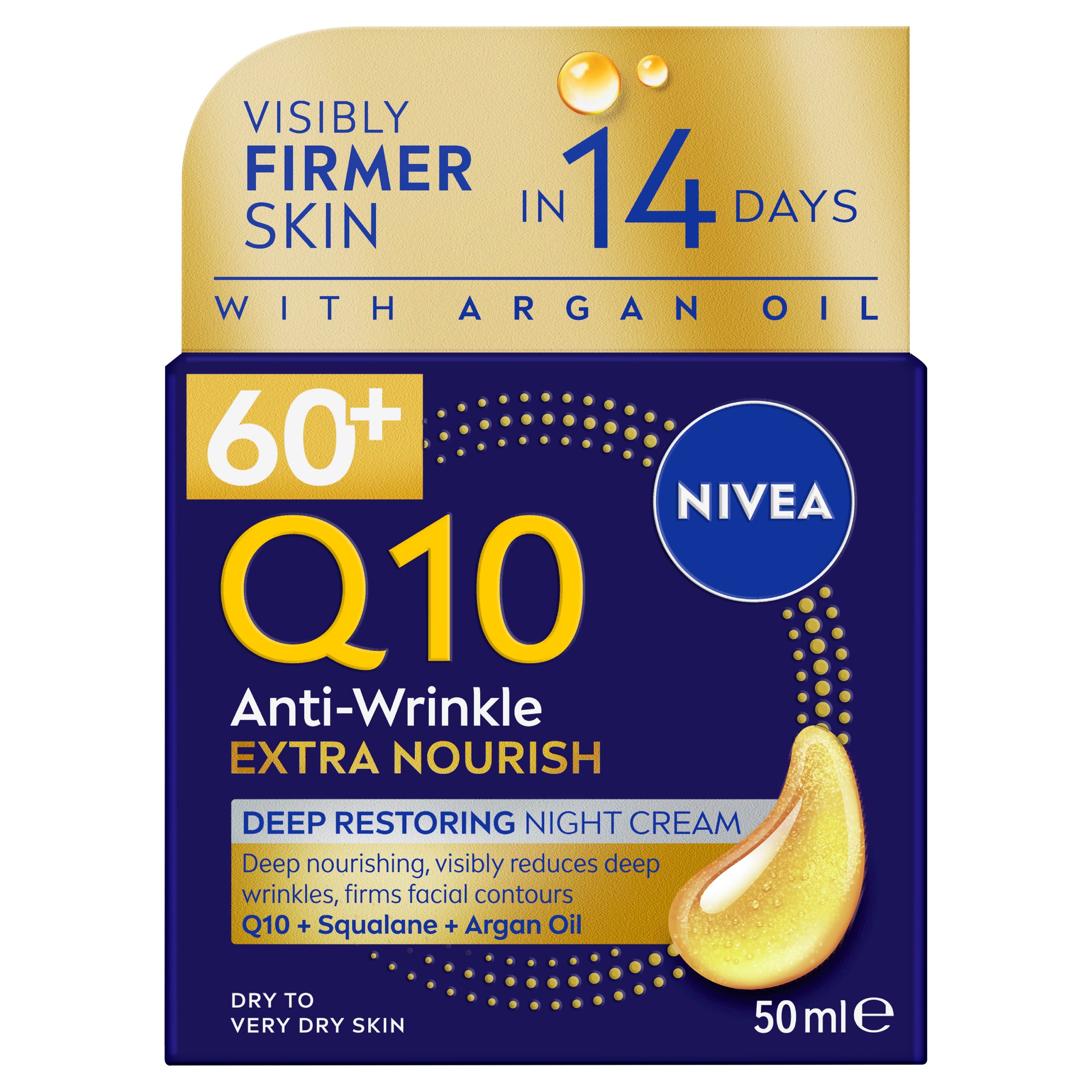 Nivea Q10 Deep Restoring Night Cream 50ml - Image 1