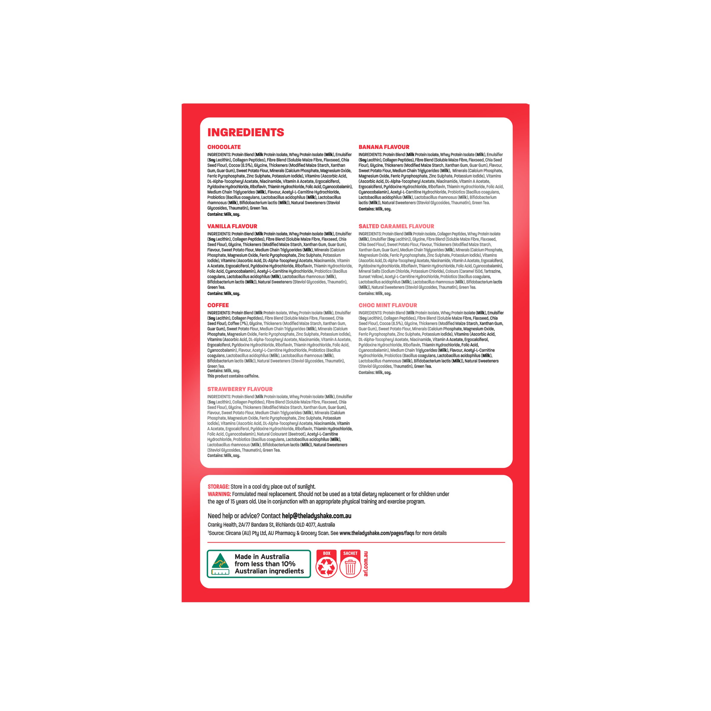 The Lady Shake Meal Replacement Variety 14 pack - Image 4