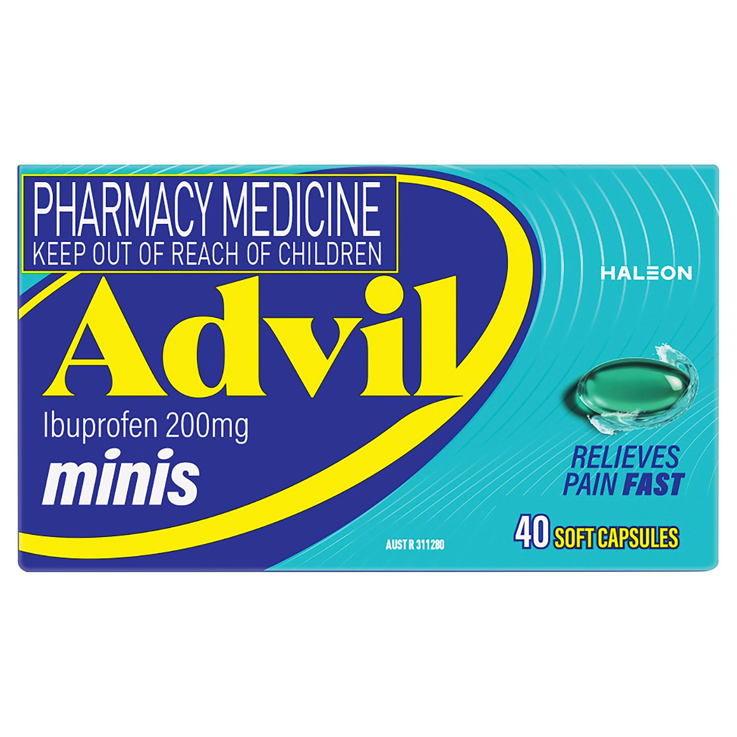 Advil Ibuprofen 200mg Minis 40 liquid capsules - Image 1