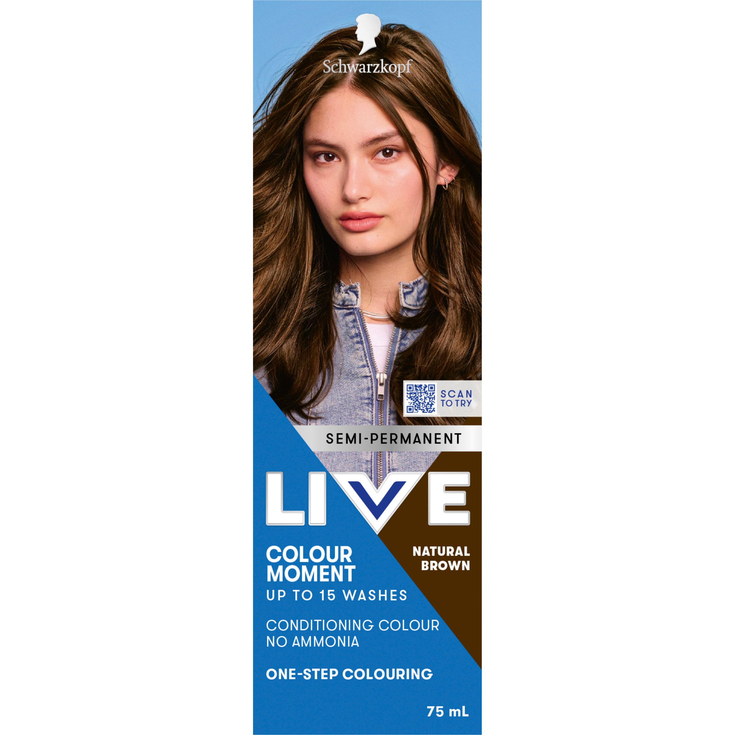 Schwarzkopf Live Colour Natural Brown 75ml - Image 1
