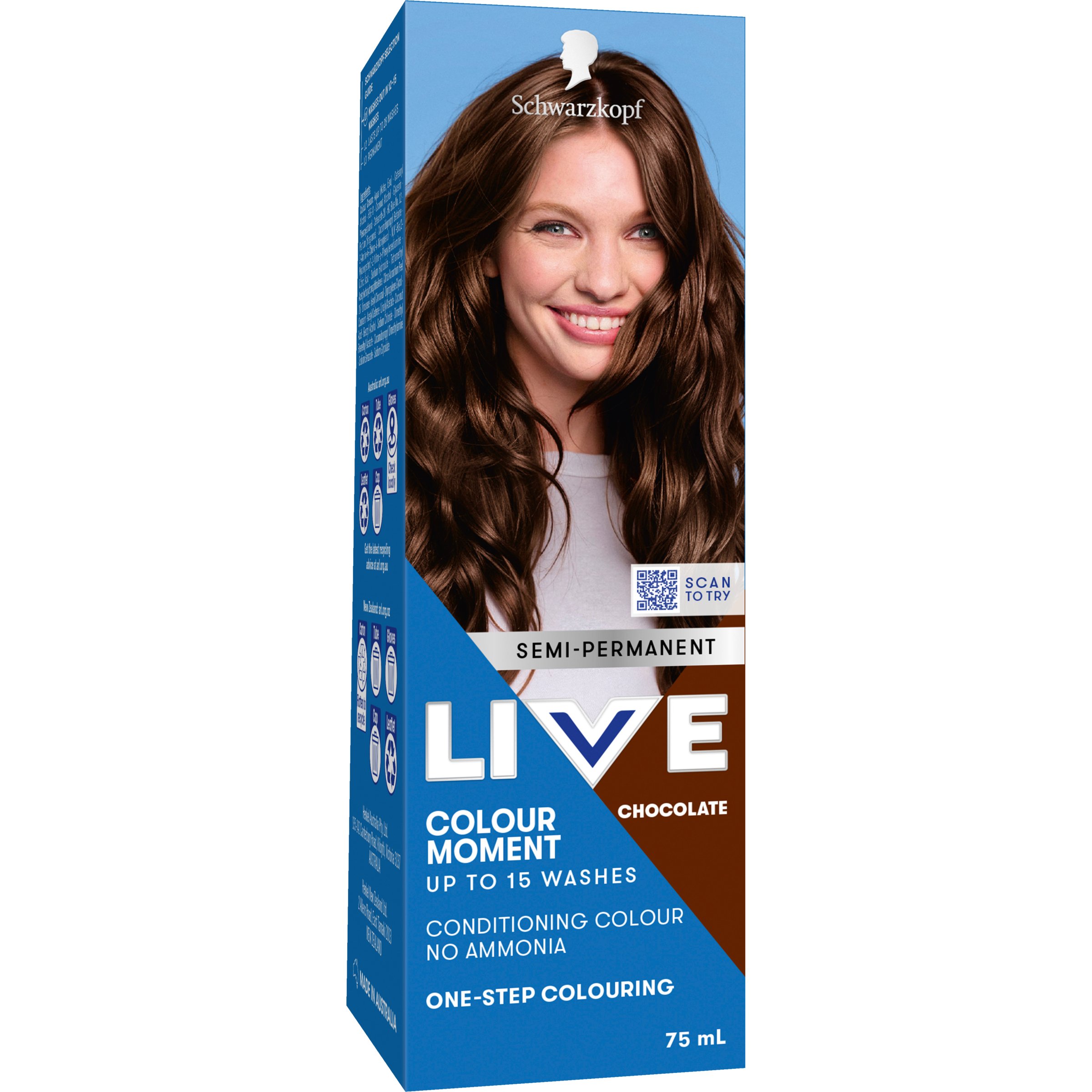 Schwarzkopf Live Colour Chocolate 75ml - Image 14