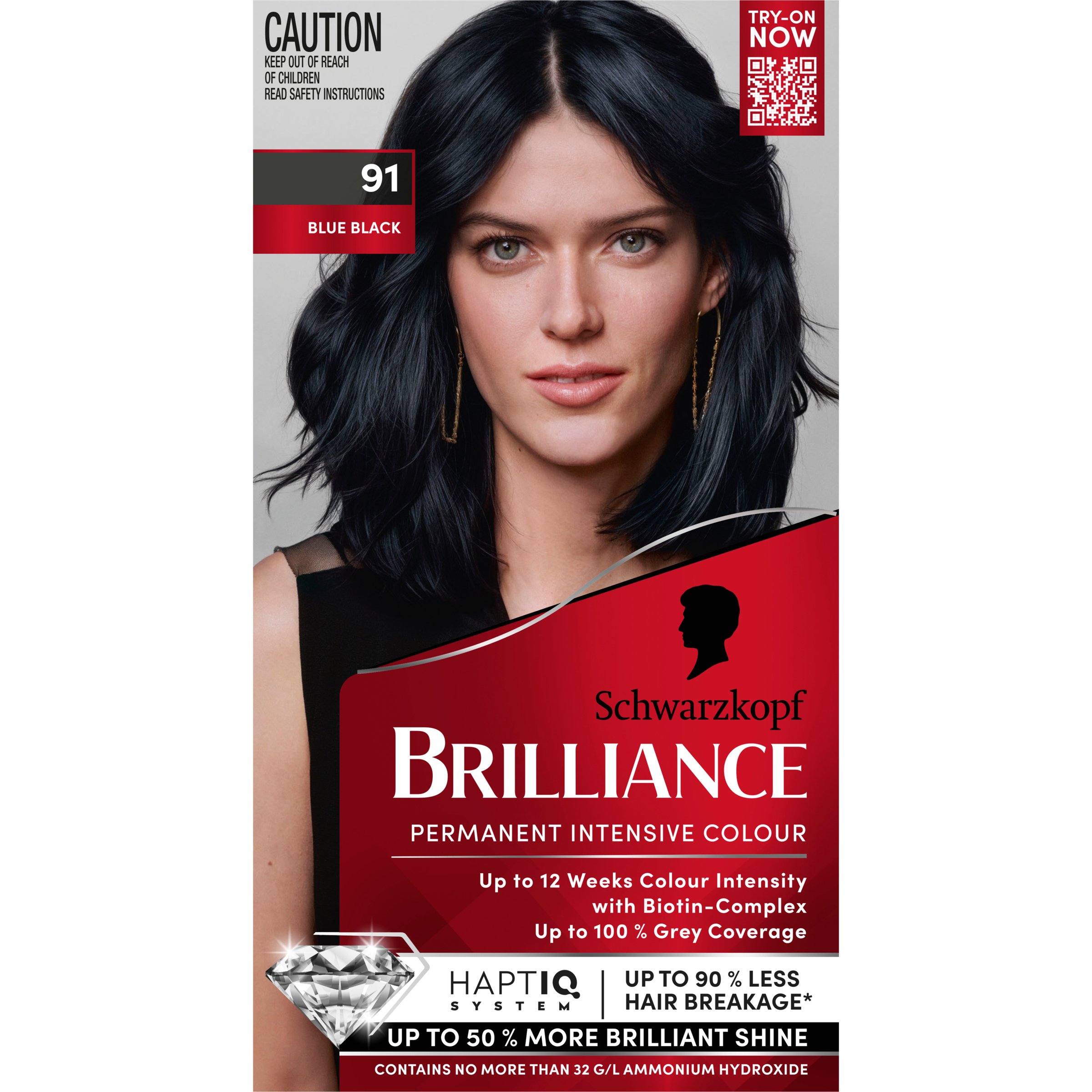 Schwarzkopf Brilliance 91 Blue Black 1 pack - Image 1