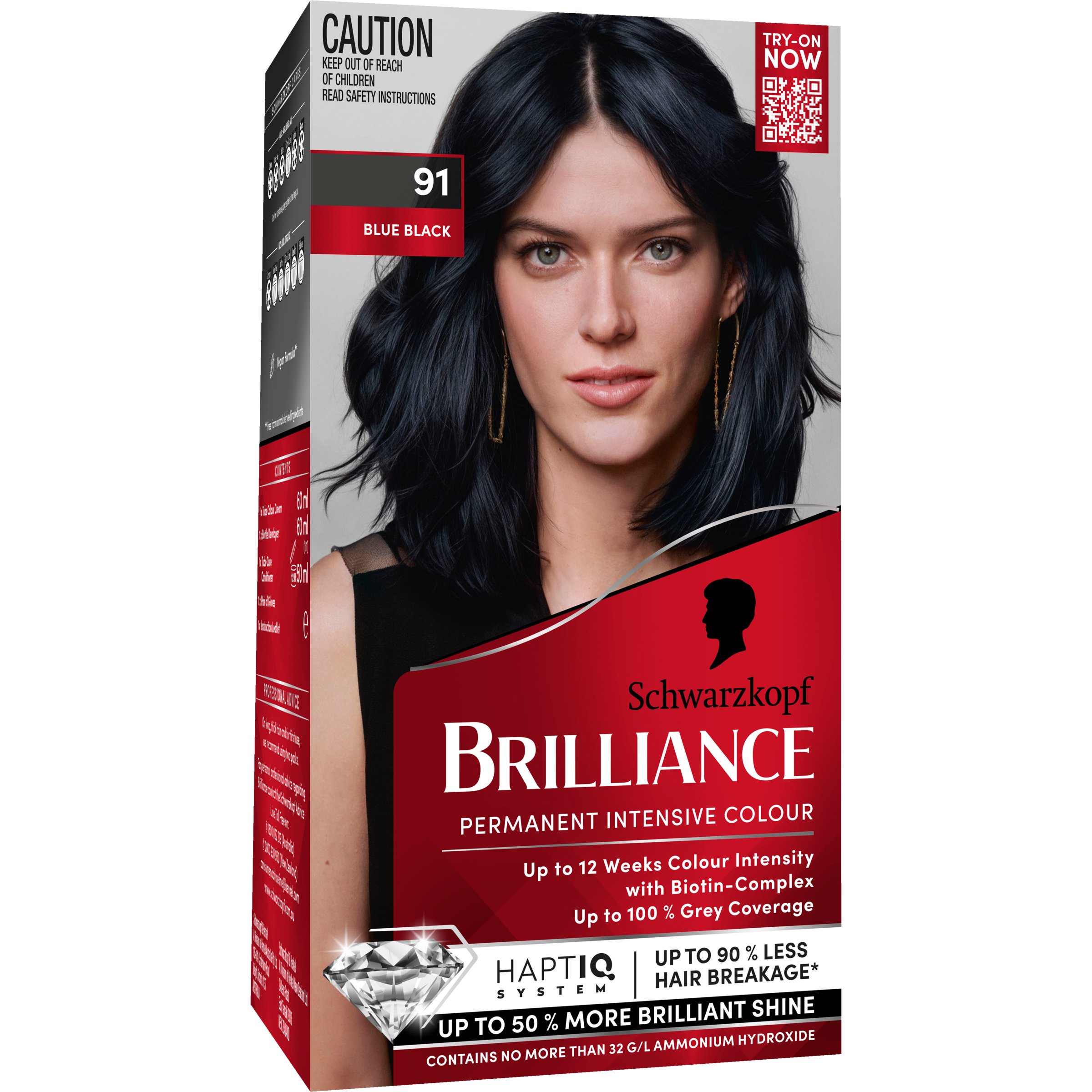 Schwarzkopf Brilliance 91 Blue Black 1 pack - Image 6