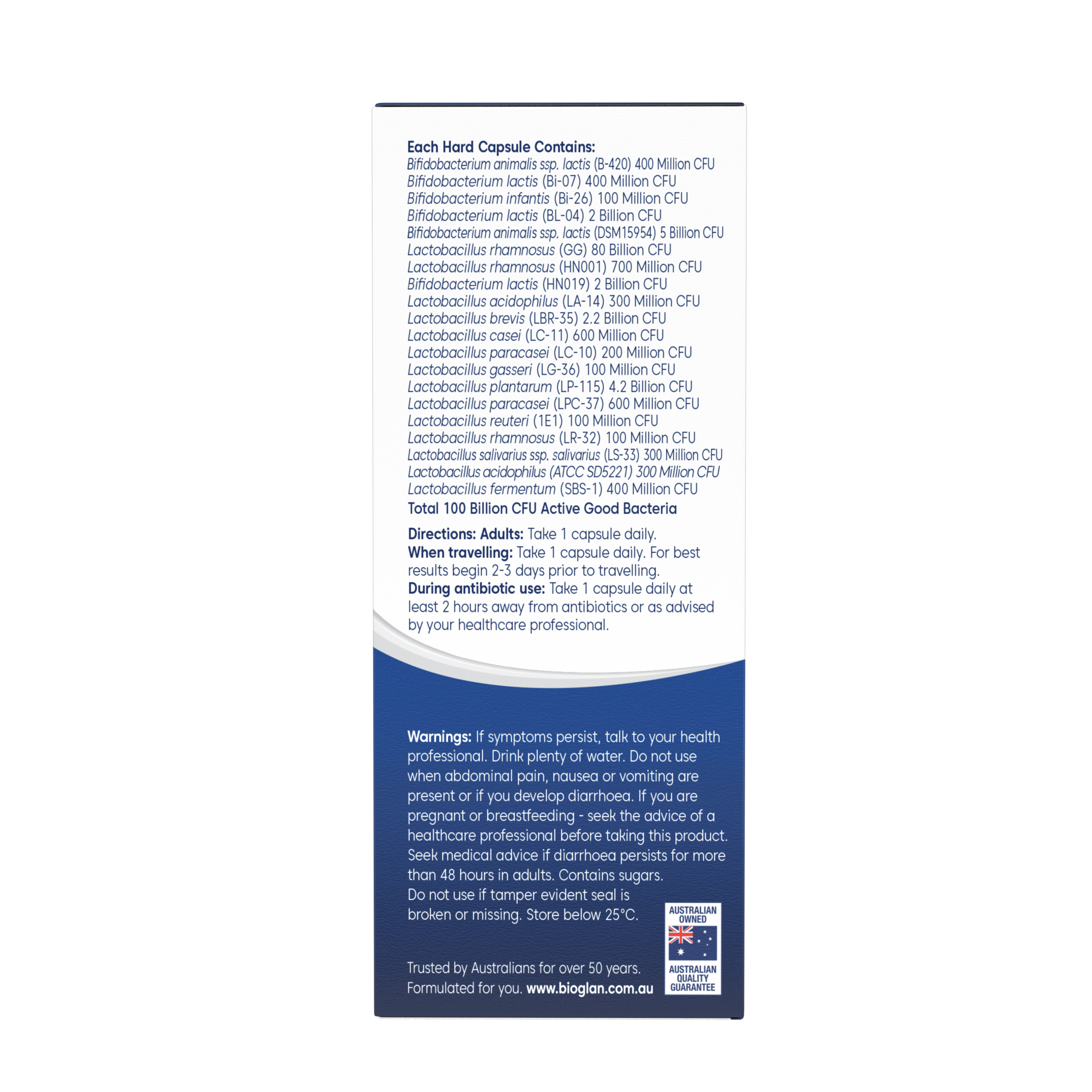 Bioglan Platinum Probiotics 100 Billion 30 capsules - Image 2