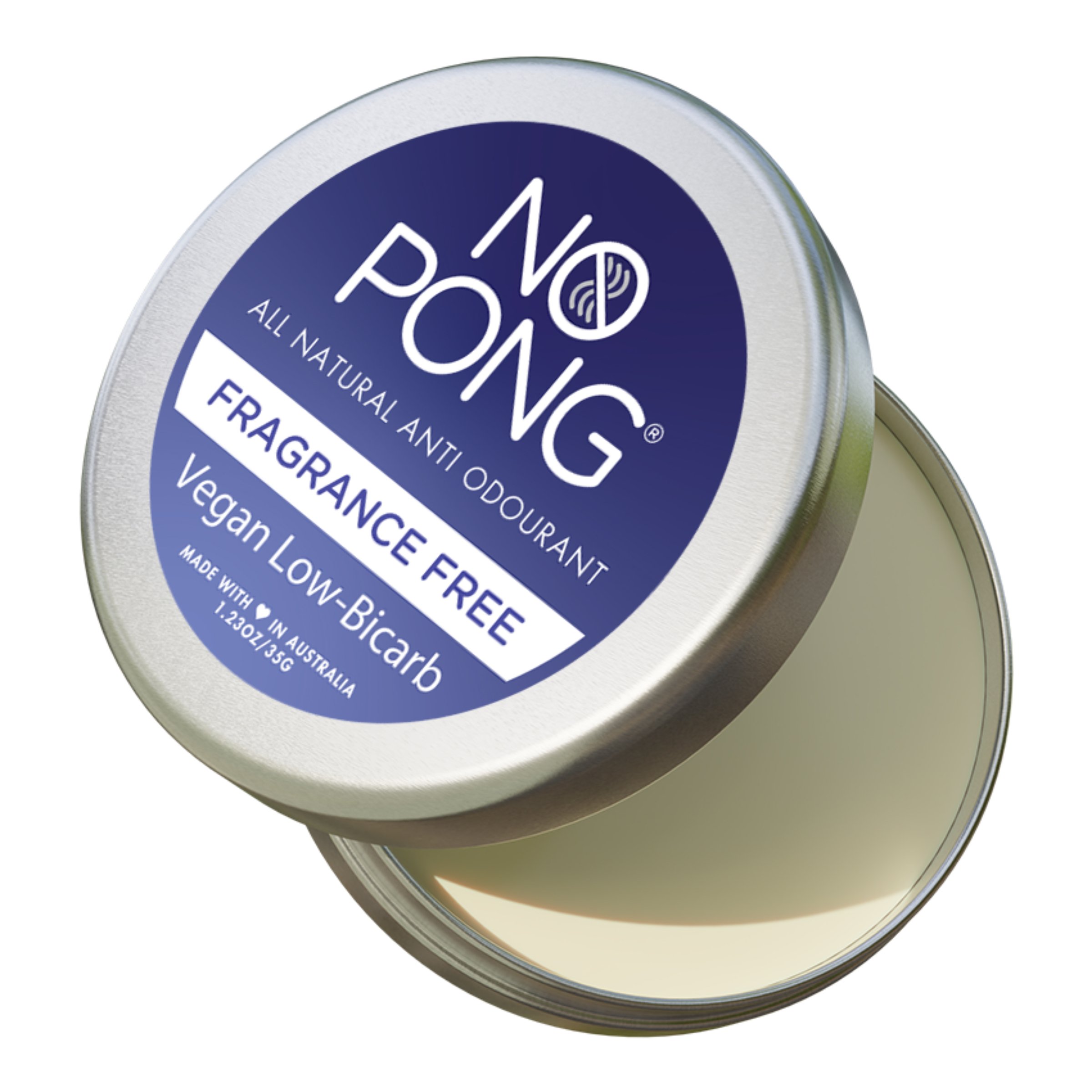 No Pong All Natural Anti Odourant Frangrance Free Vegan 35g - Image 3