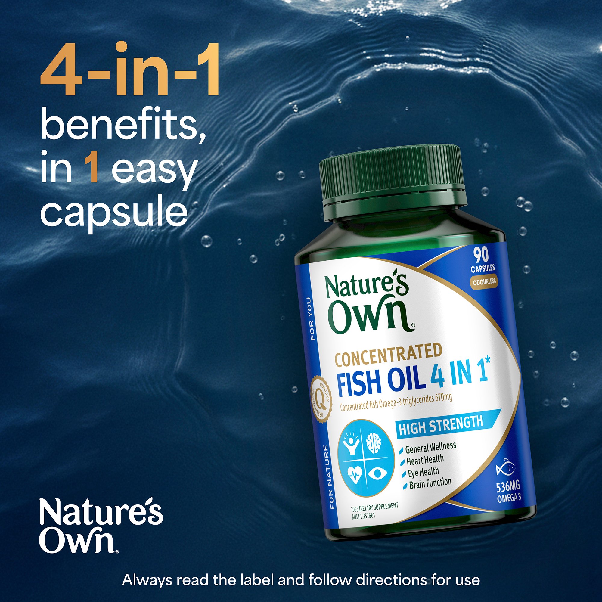 Nature's Own Concentrated Fish Oil 4 in 1 - 90 capsules - Image 8