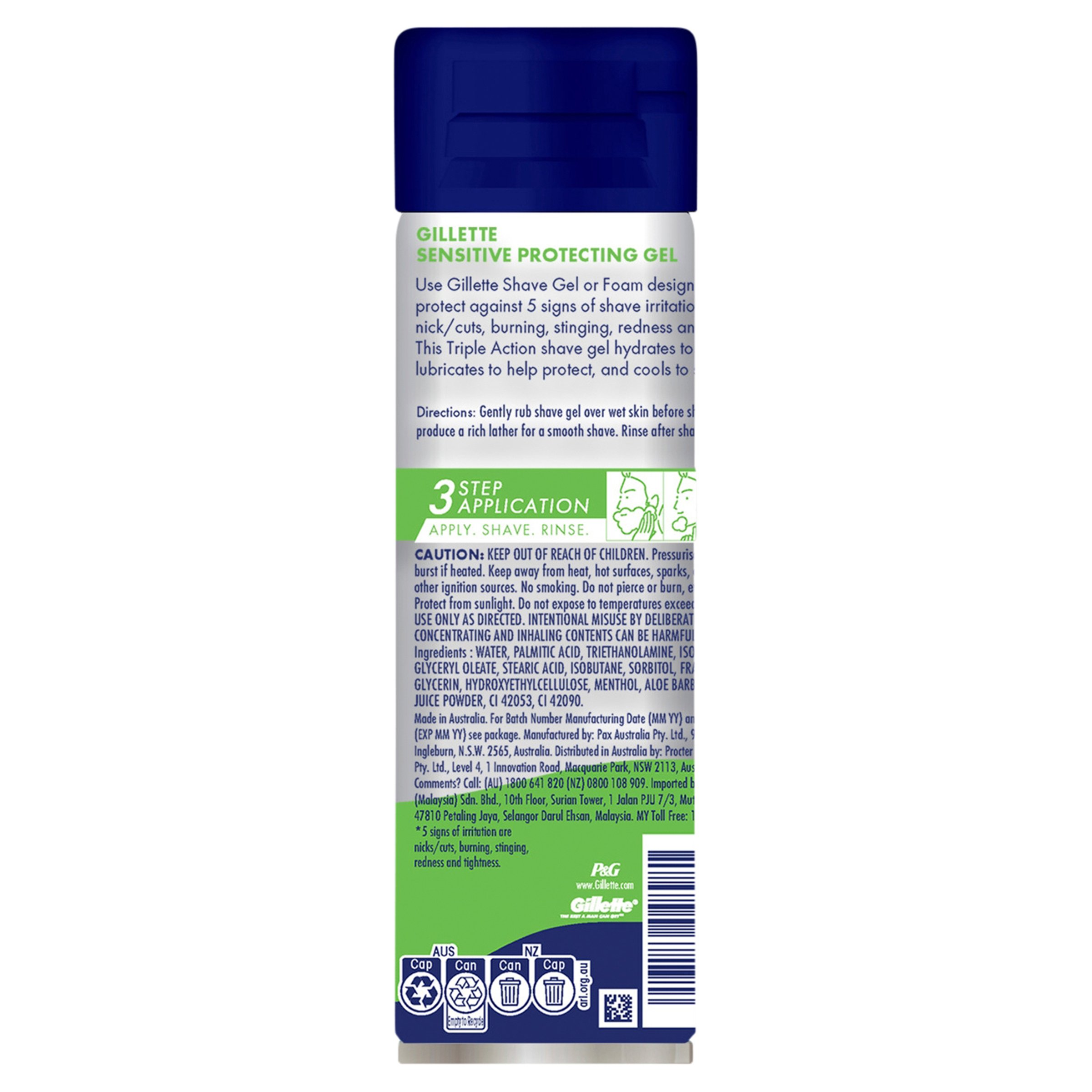 Gillette Sensitive Skin Soothing Shave Gel 195g - Image 2