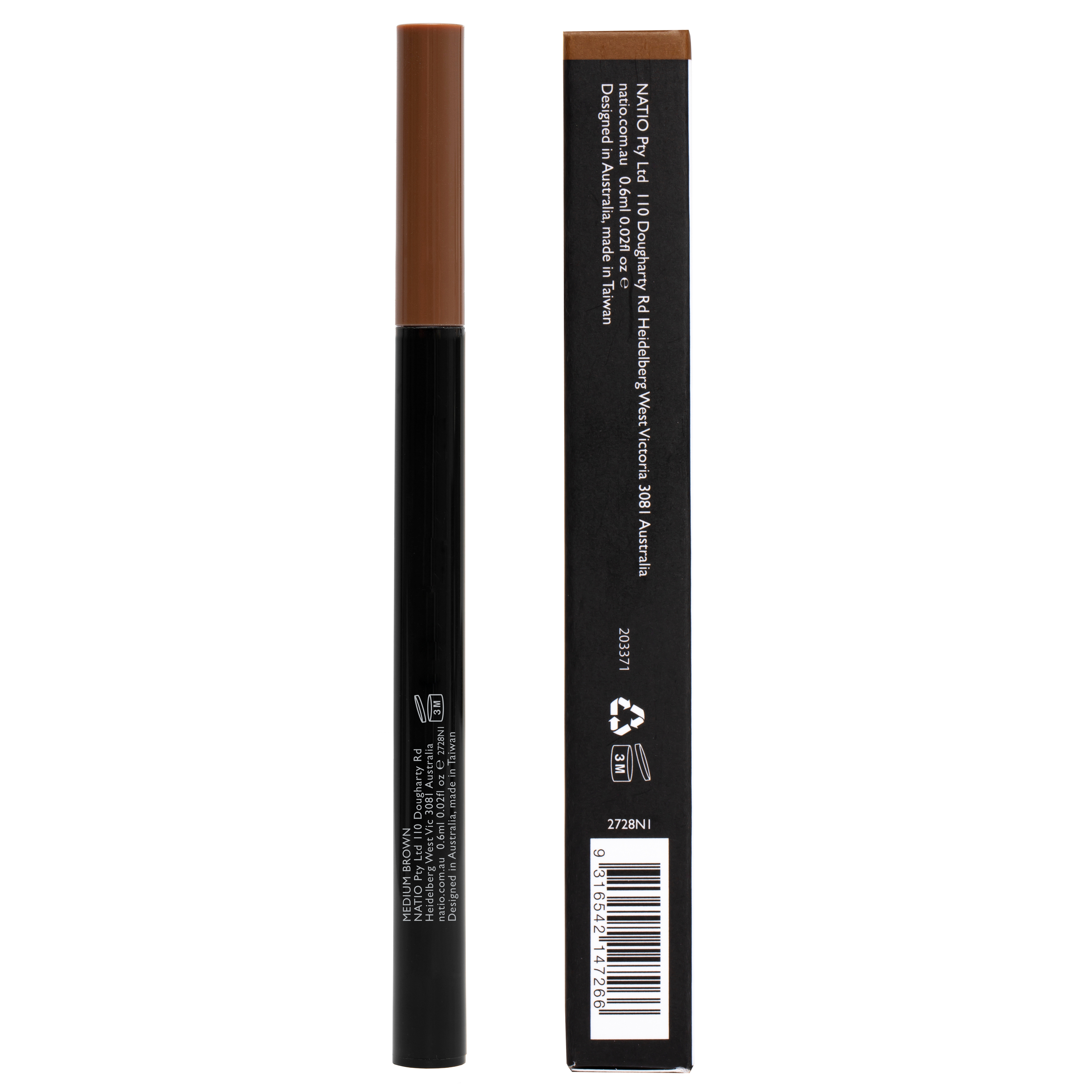 Natio Tinted Brow Defining Pen Medium Brown 1 each - Image 4