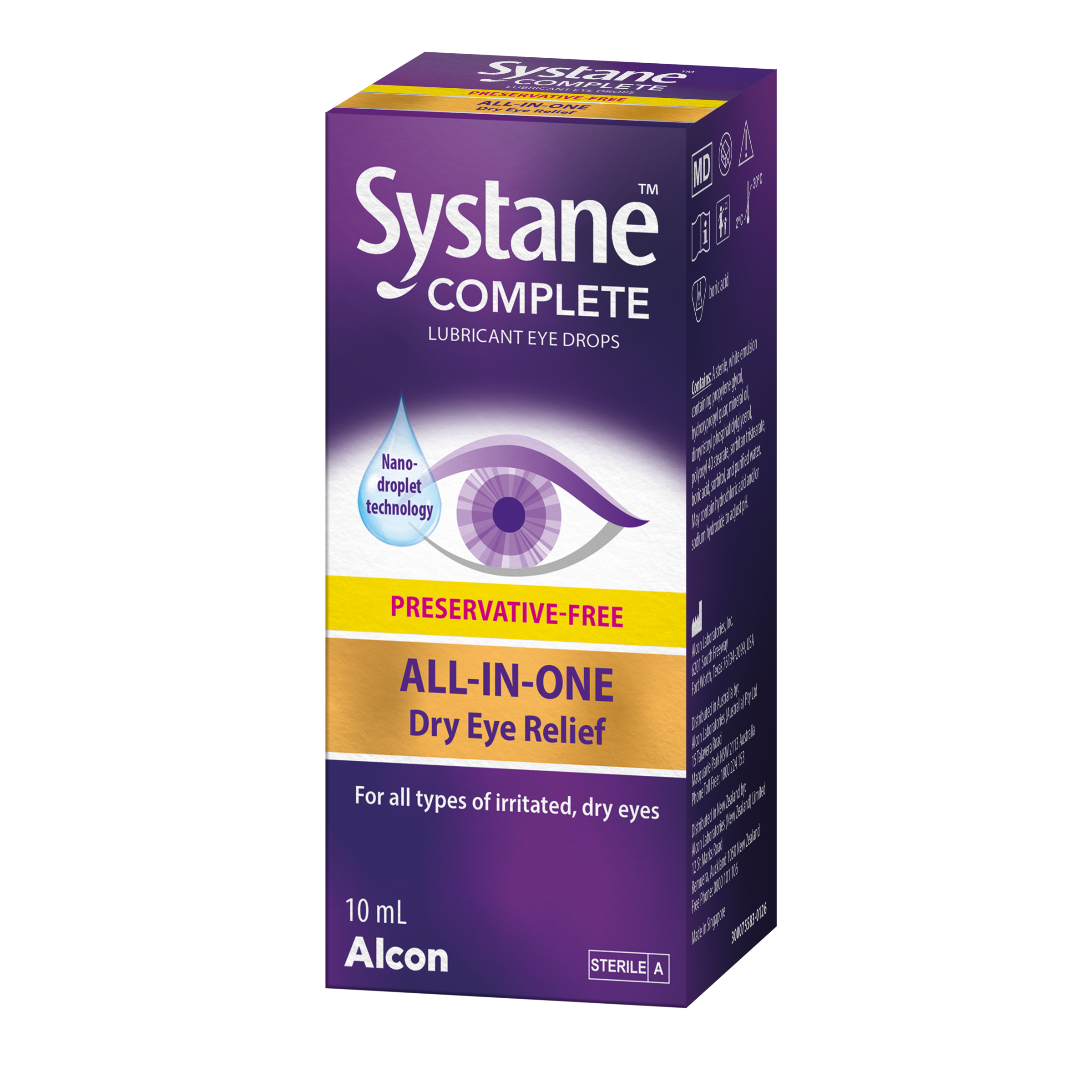 Systane Complete Preservative-Free Lubricant Eye Drops 10ml - Image 5