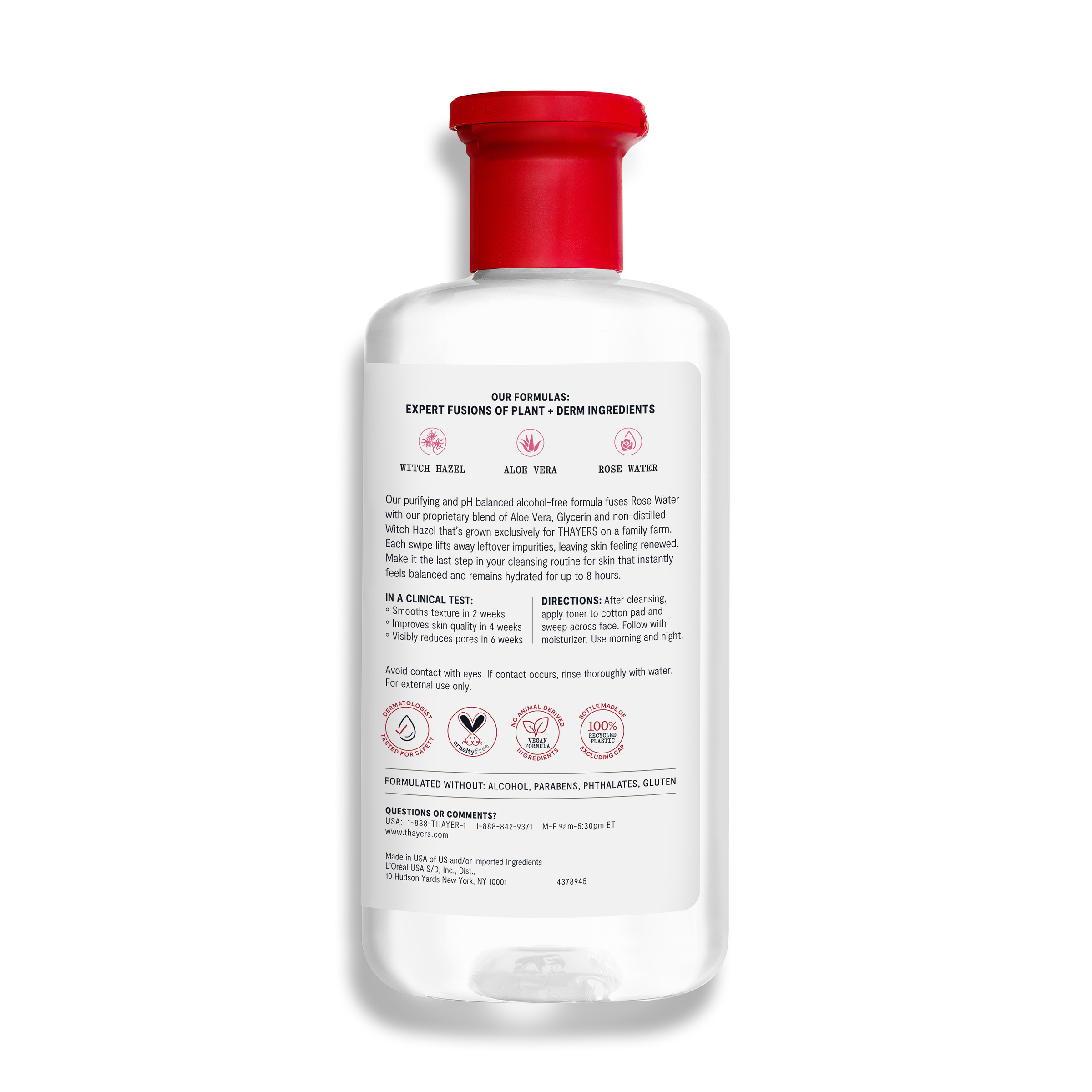 Thayers Rose Petal Alcohol-Free Toner With Witch Hazel Aloe Vera 355ml - Image 2