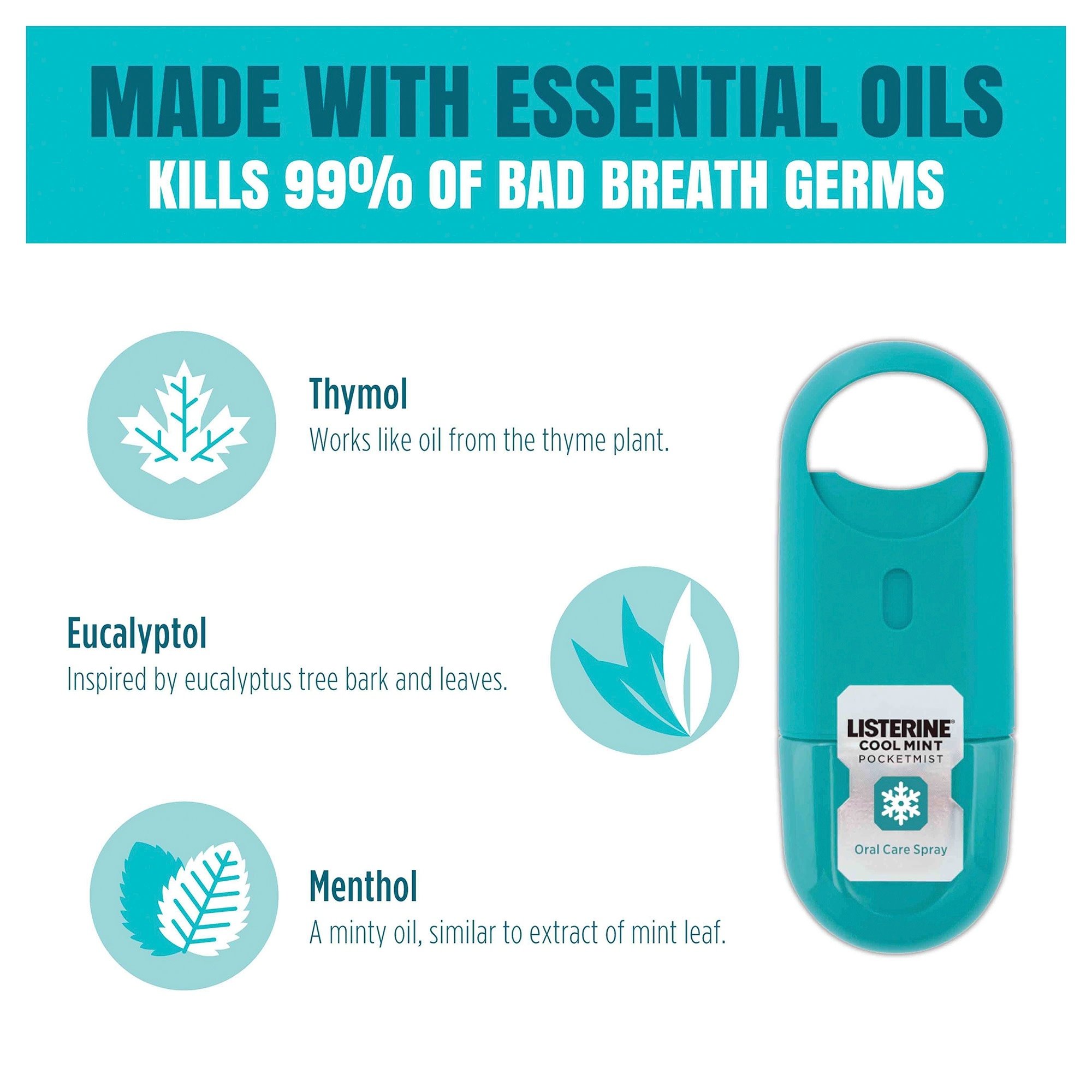Listerine Pocketmist Cool Mint 7.7ml - Image 2