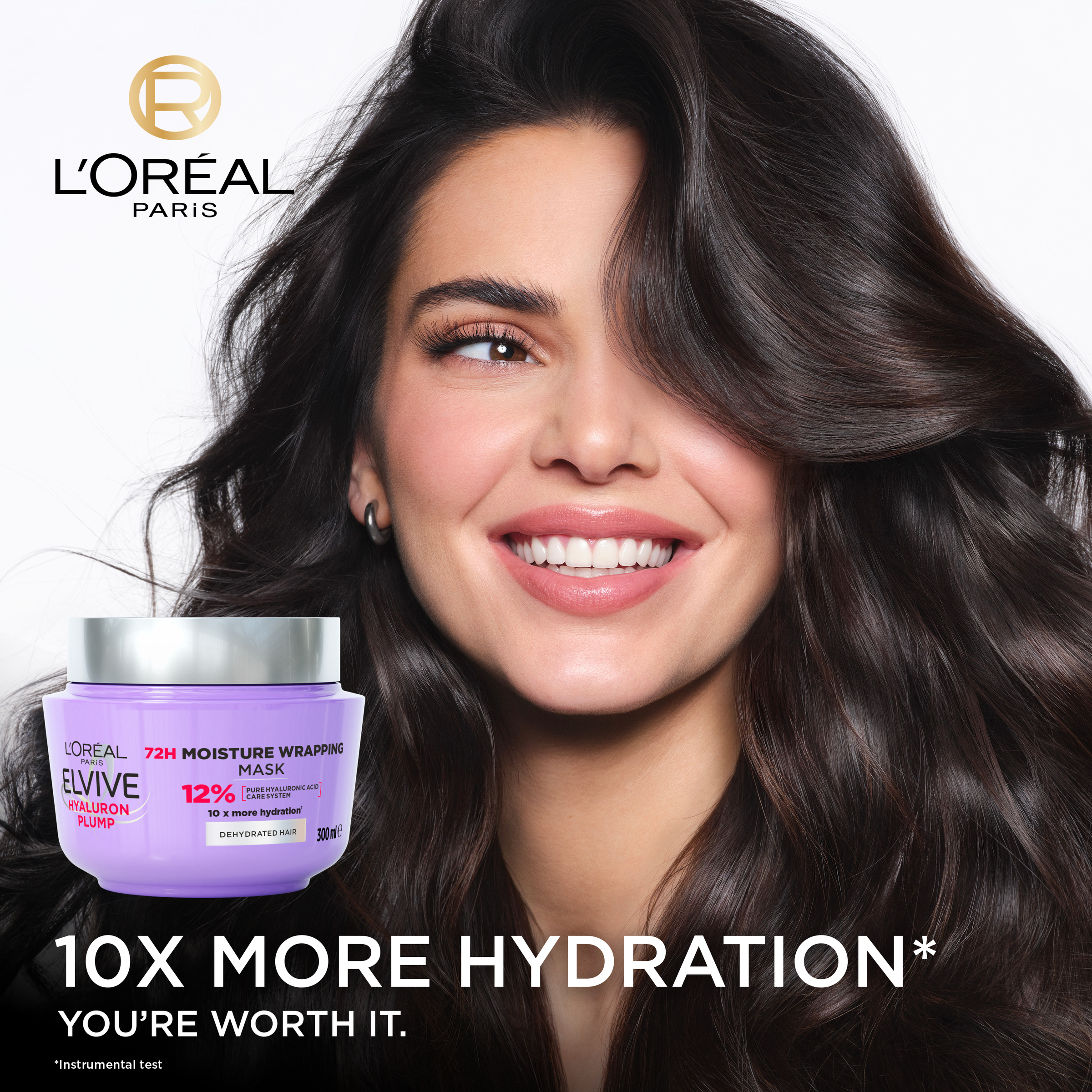L'Oreal Paris Elvive Hyaluron Plump 72 Hour Moisture Wrapping Mask 300ml - Image 3