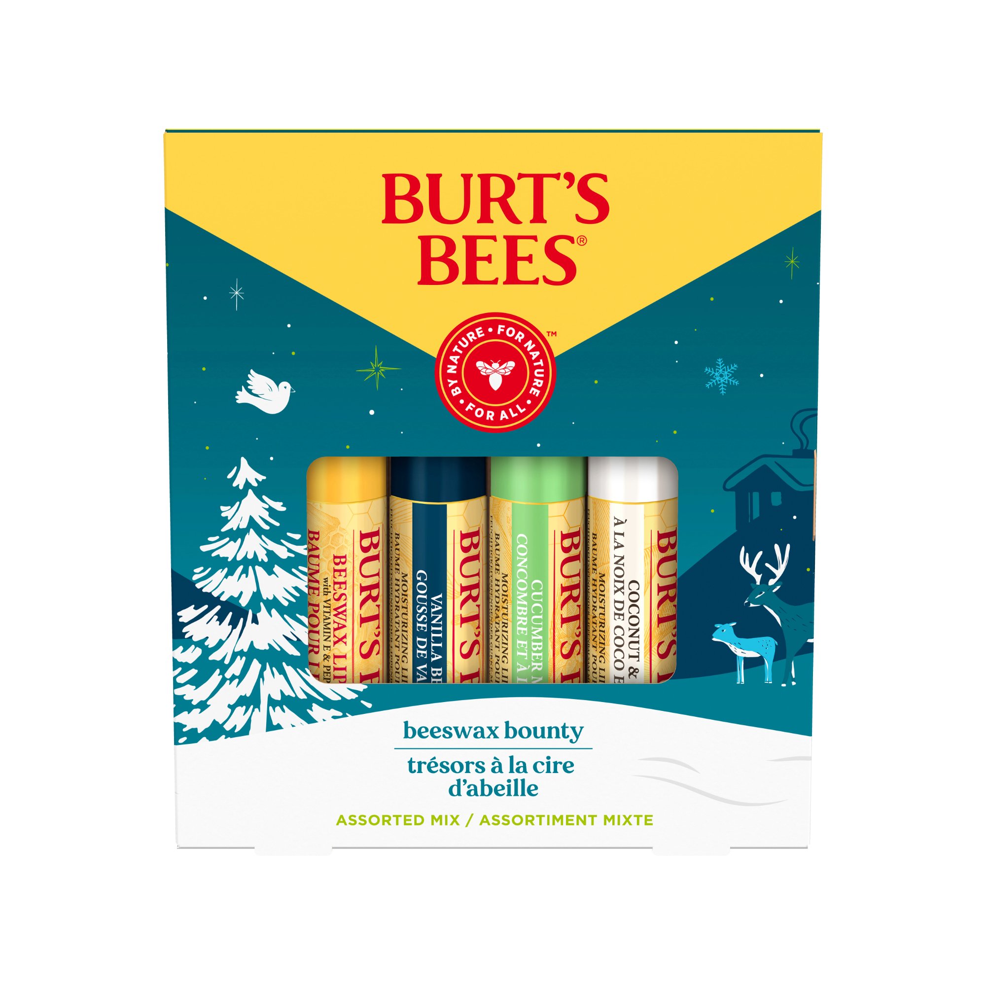 Burt's Bees Beeswax Bounty - Assorted Mix Lip Balm 4 pack