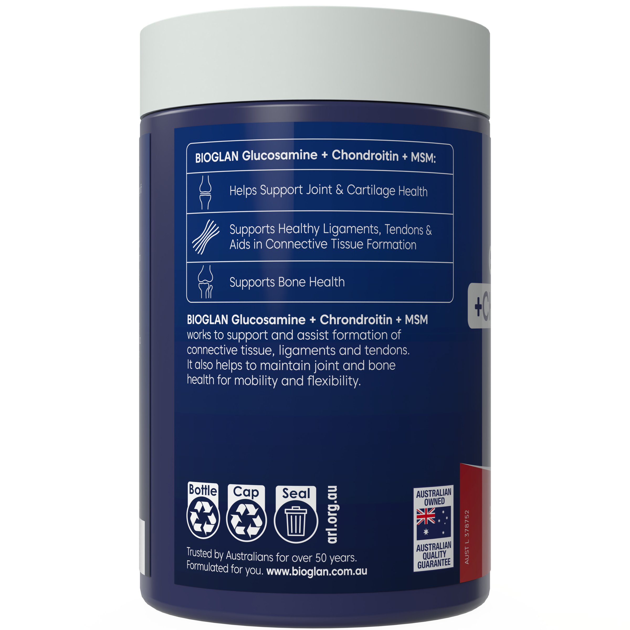 Bioglan Glucosamine + Chondroitin + MSM 180 tablets - Image 4