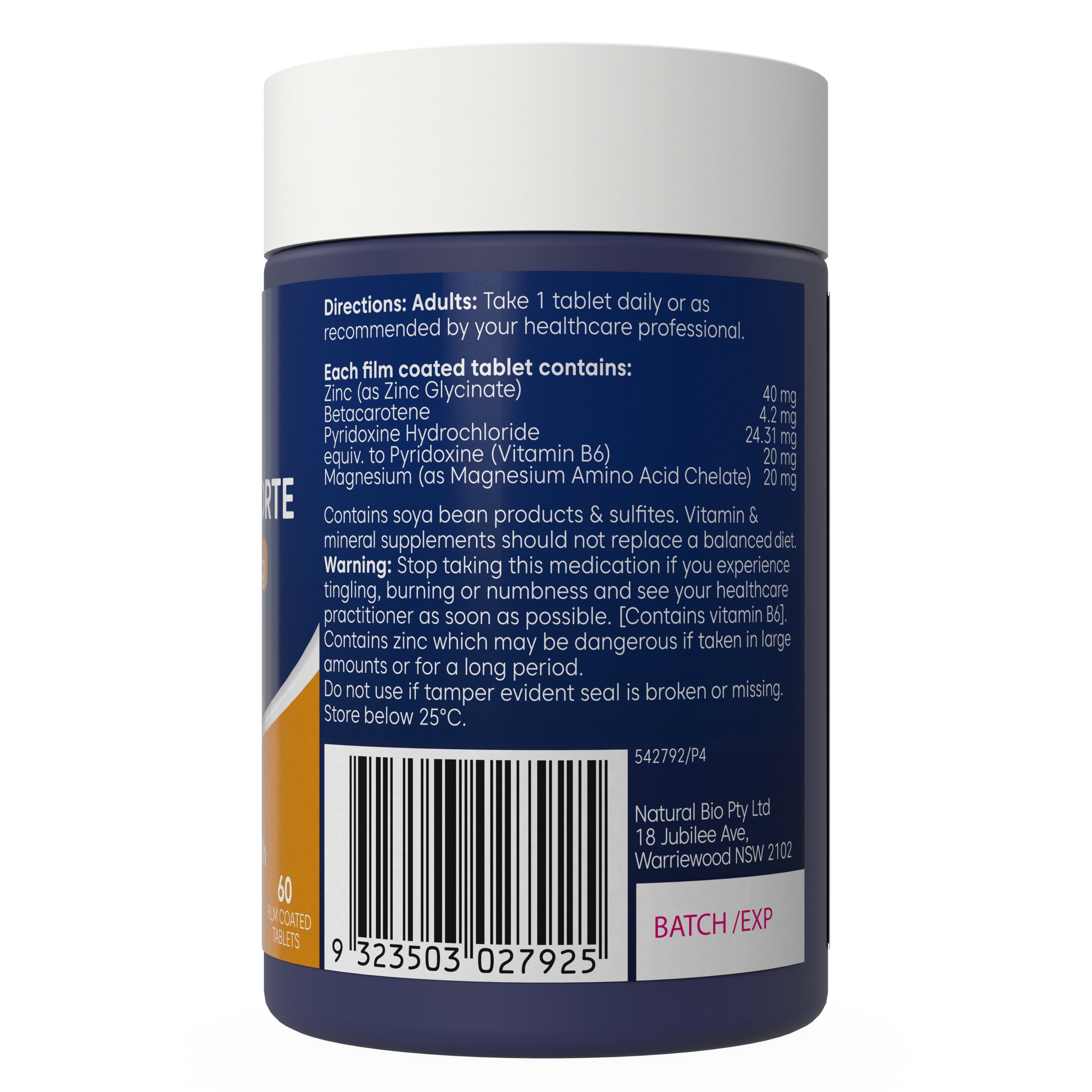 Bioglan Zinc Forte 40mg - 60 tablets - Image 3