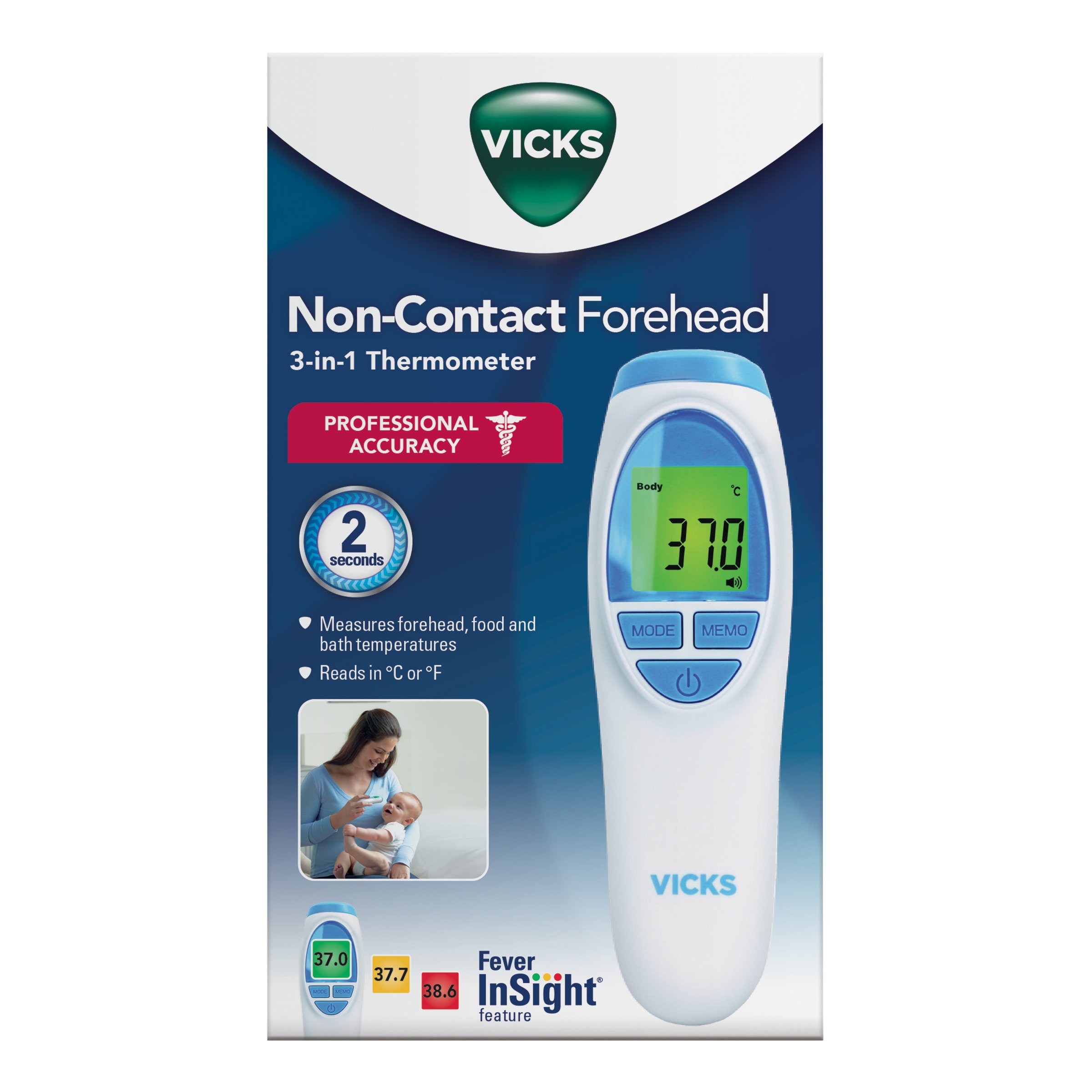 Vicks Non-Contact Forehead 3-in-1 Thermometer 1 each - Image 1