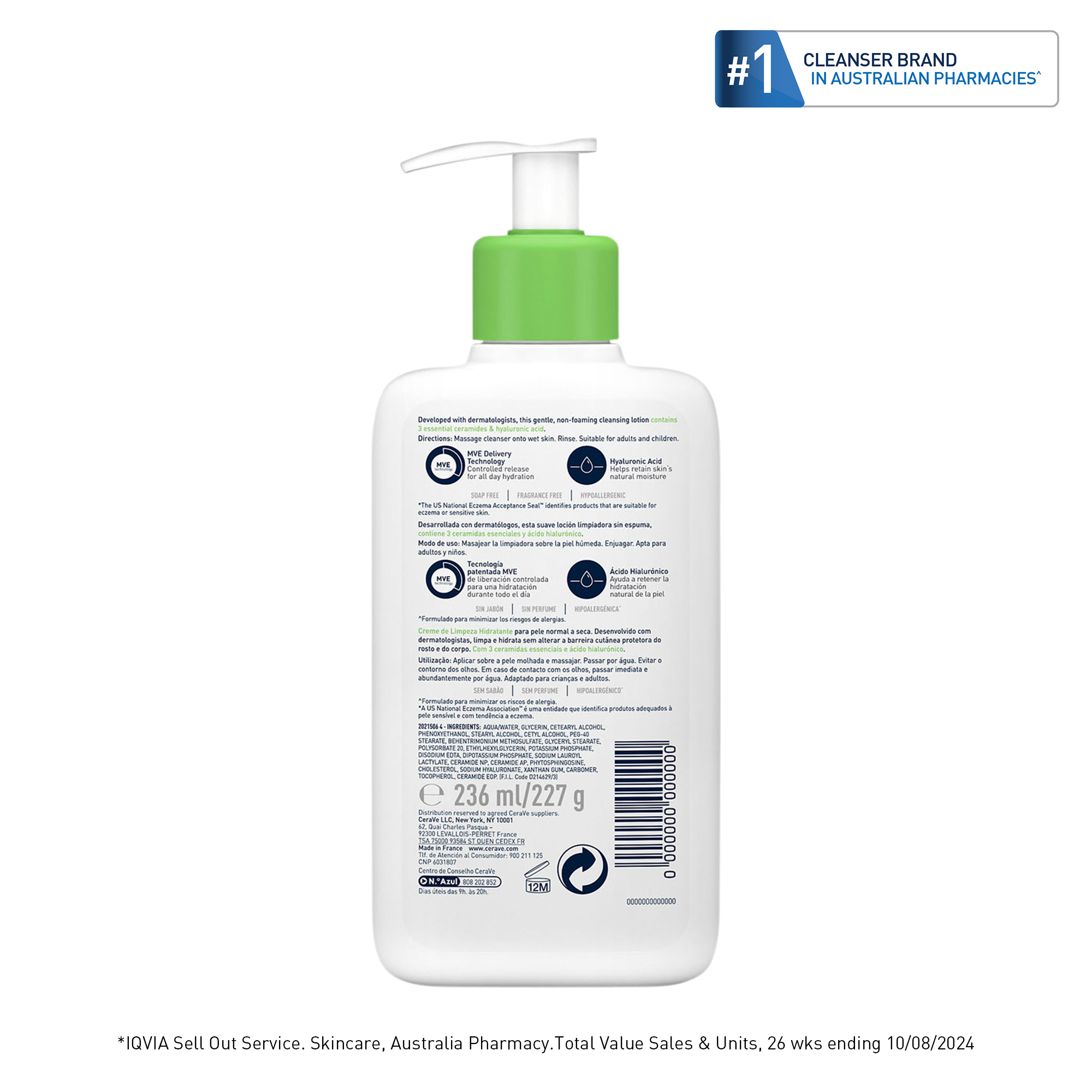 CeraVe Hydrating Cleanser 236ml - Image 2