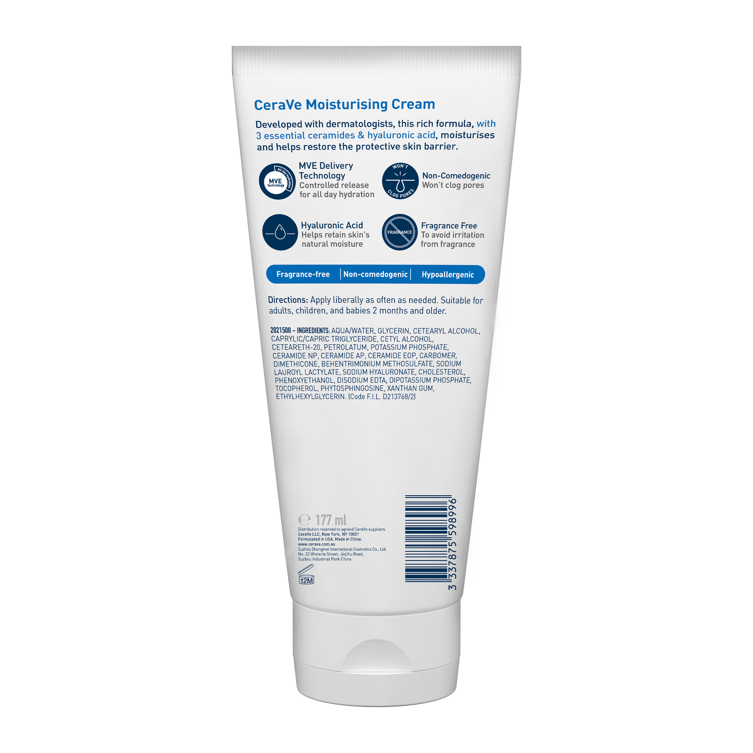CeraVe Moisturising Cream 170g - Image 2