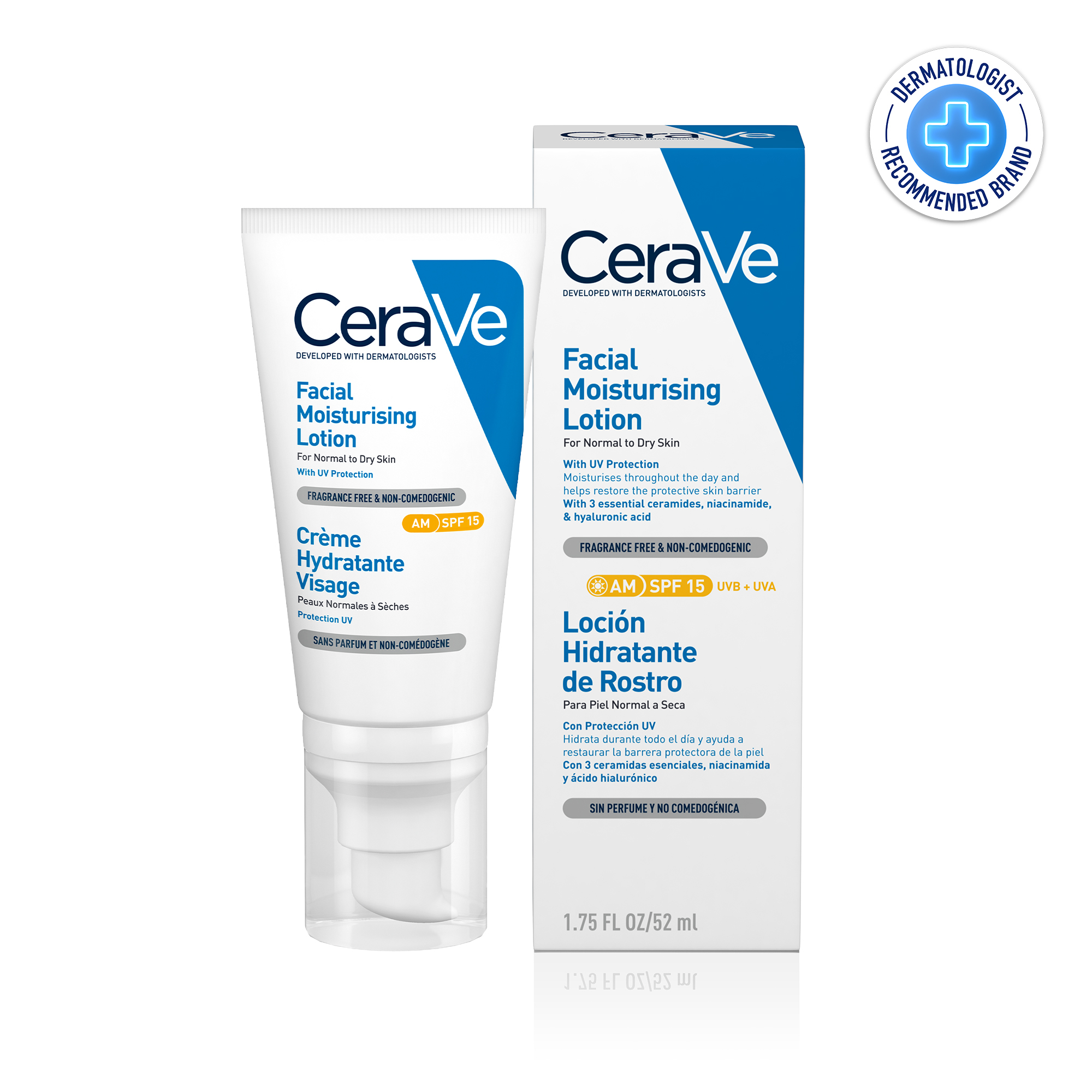 CeraVe Facial Moisturising Lotion AM SPF15 - 52ml - Image 2