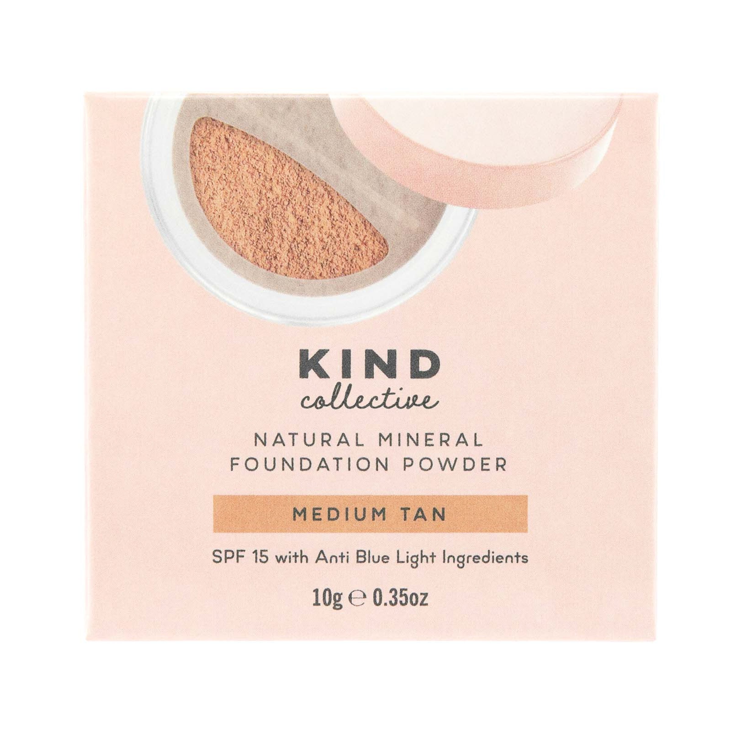 The Kind Collective Natural Mineral Foundation Powder Medium Tan 10g