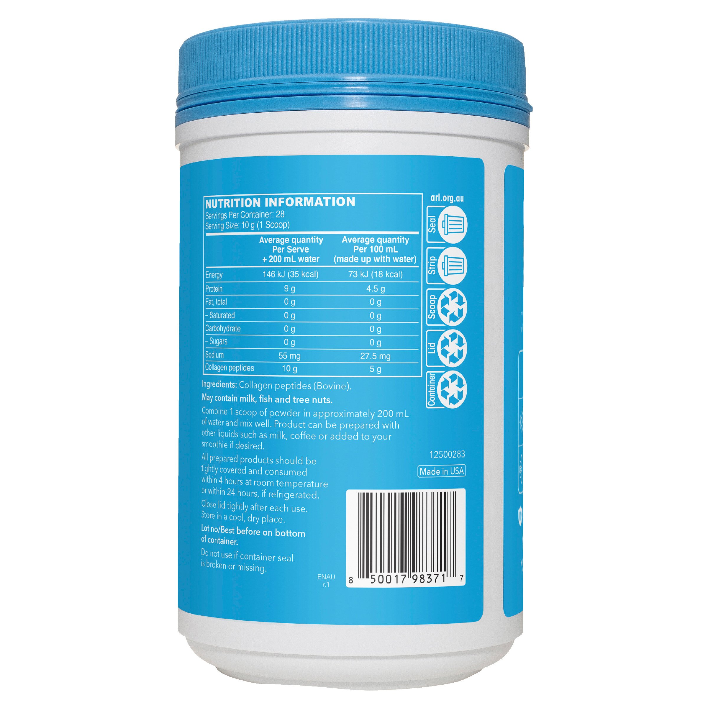 Vital Proteins Collagen Peptides Unflavoured 284g - Image 3