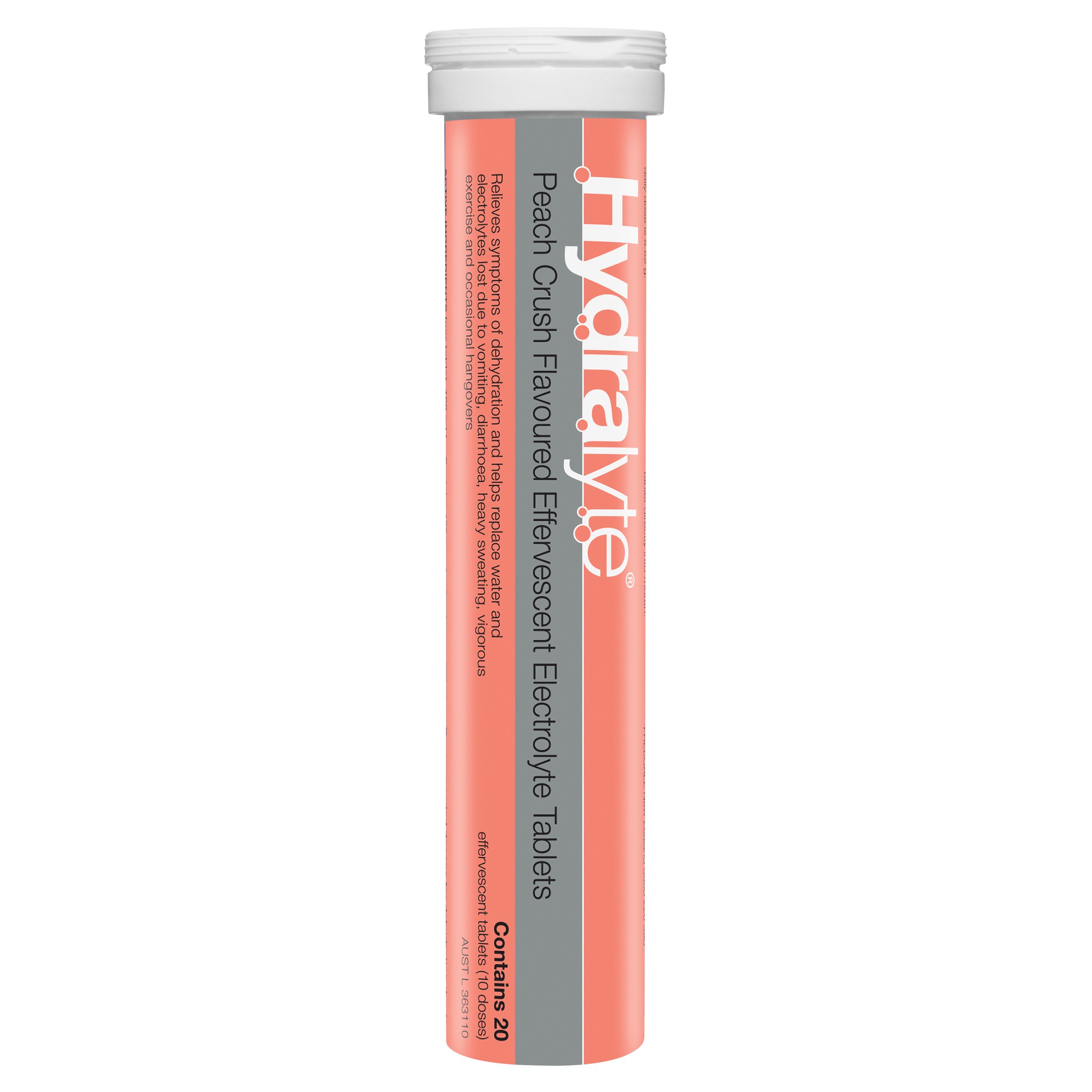 Hydralyte Effervescent Peach Crush 20 tablets - Image 10