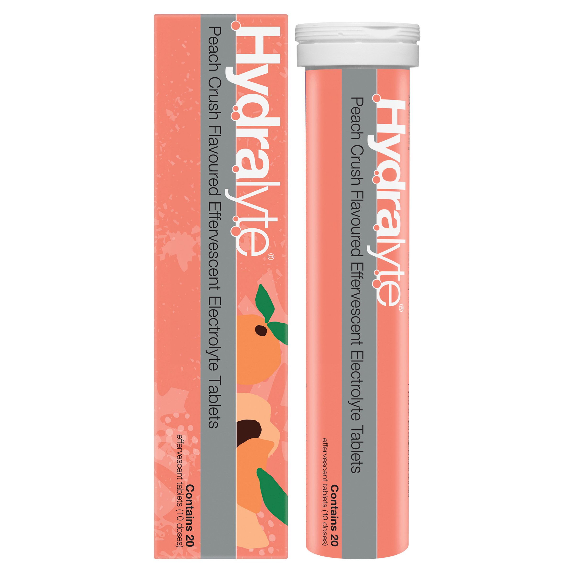 Hydralyte Effervescent Peach Crush 20 tablets - Image 7