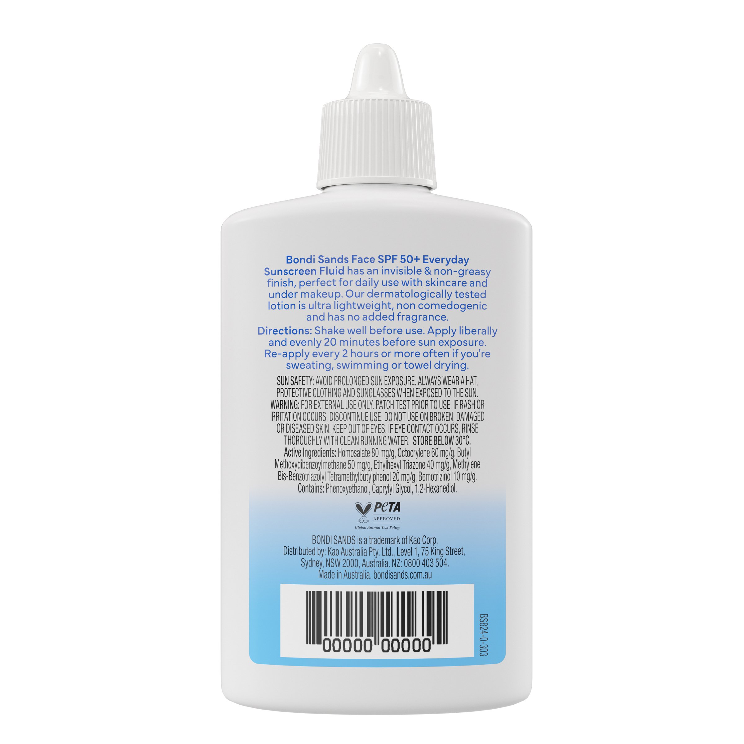 Bondi Sands SPF 50+ Fragrance Free Face Fluid 50ml - Image 2