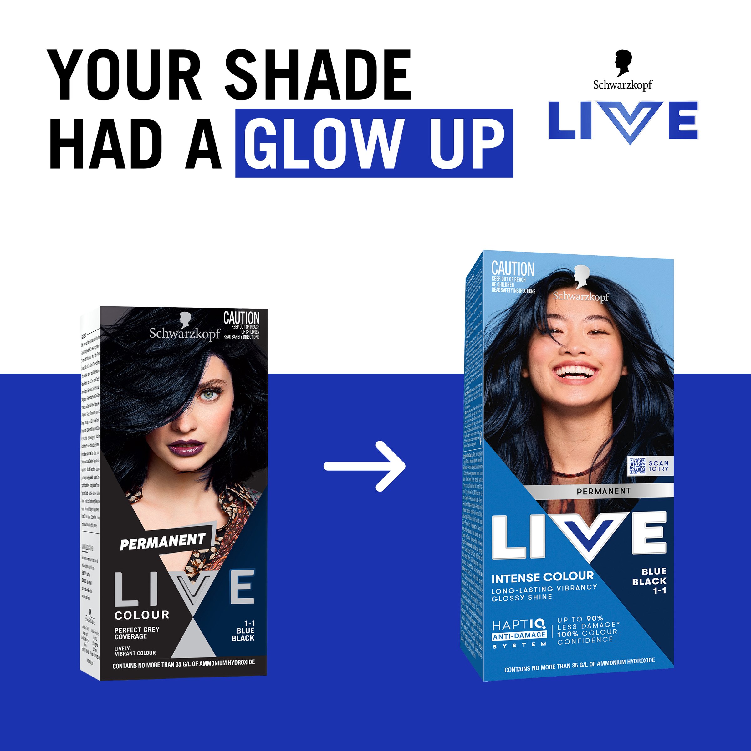 Schwarzkopf Live Colour Perm 1.1 Blue Black 200g - Image 9